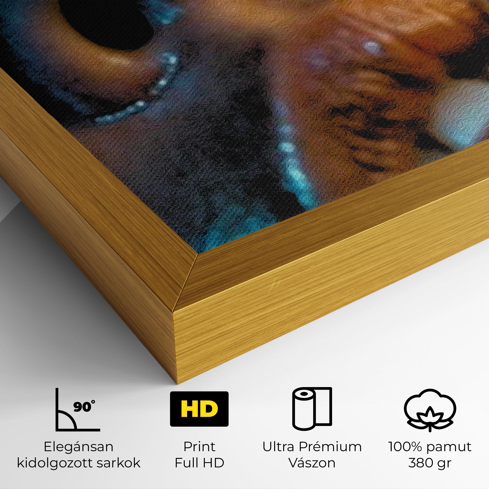 Vászonkép Blue Light Face mockup 4