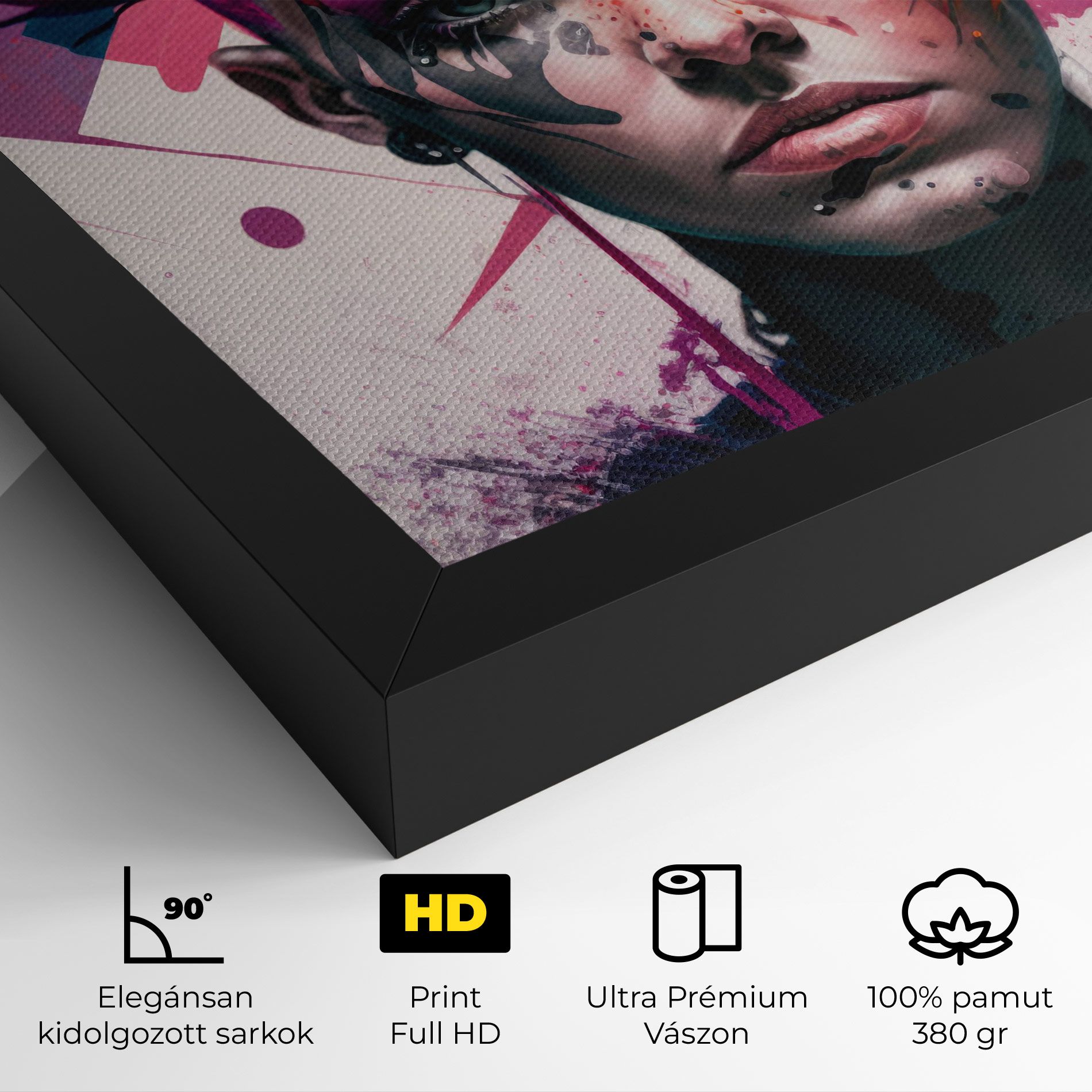 Abstract Pink Hair mockup 4