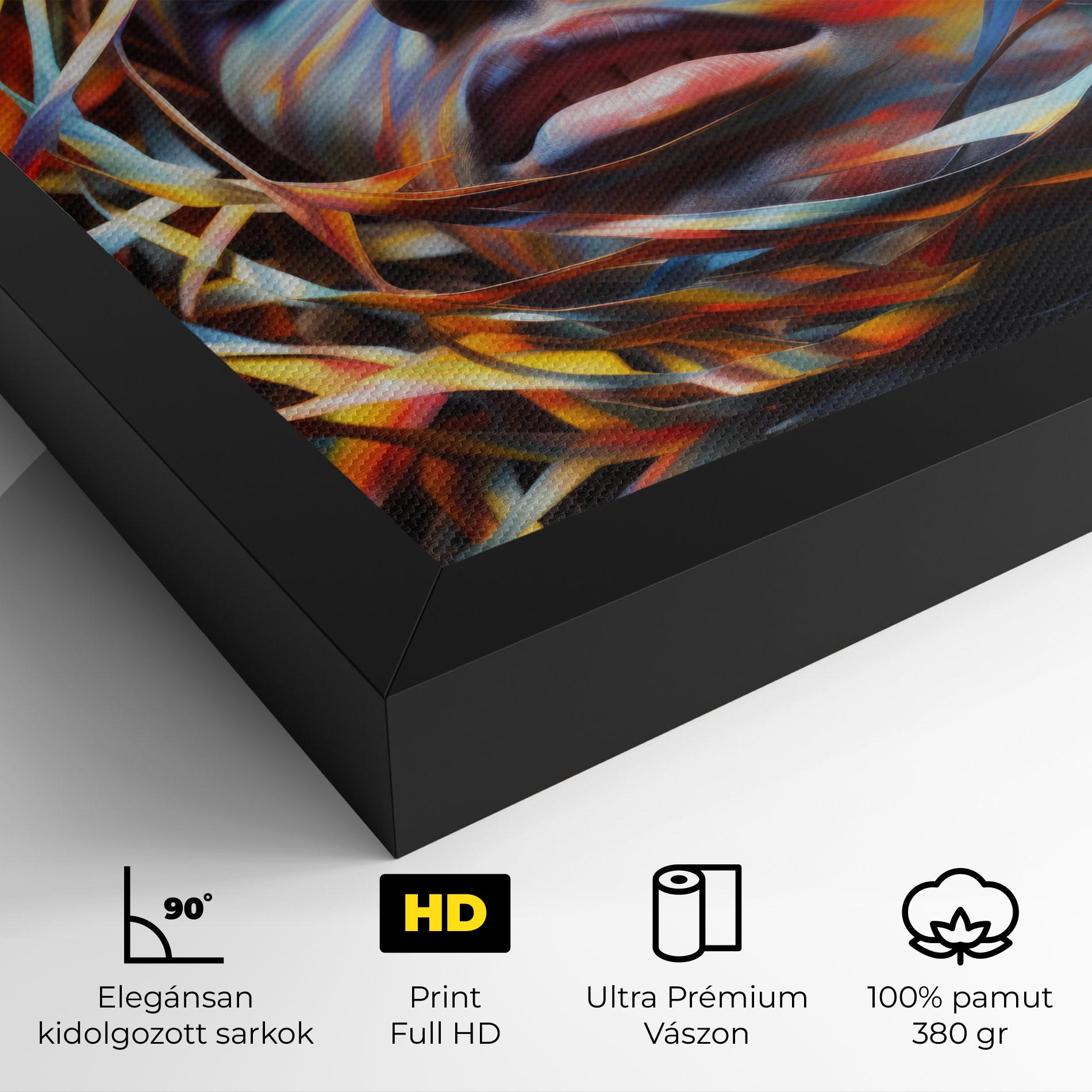 Vászonkép Colorful Ribbons Hair mockup 4