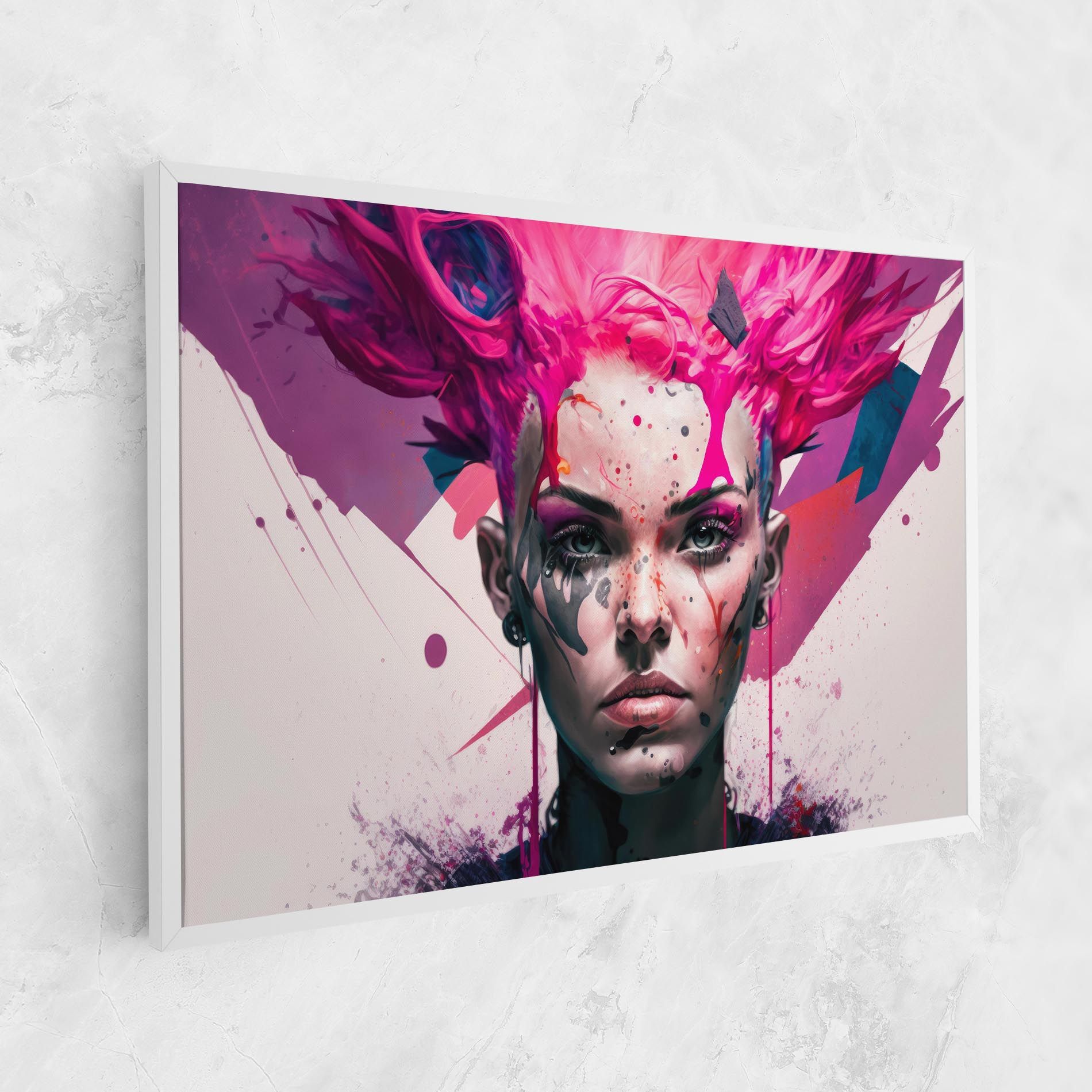 Abstract Pink Hair mockup 1