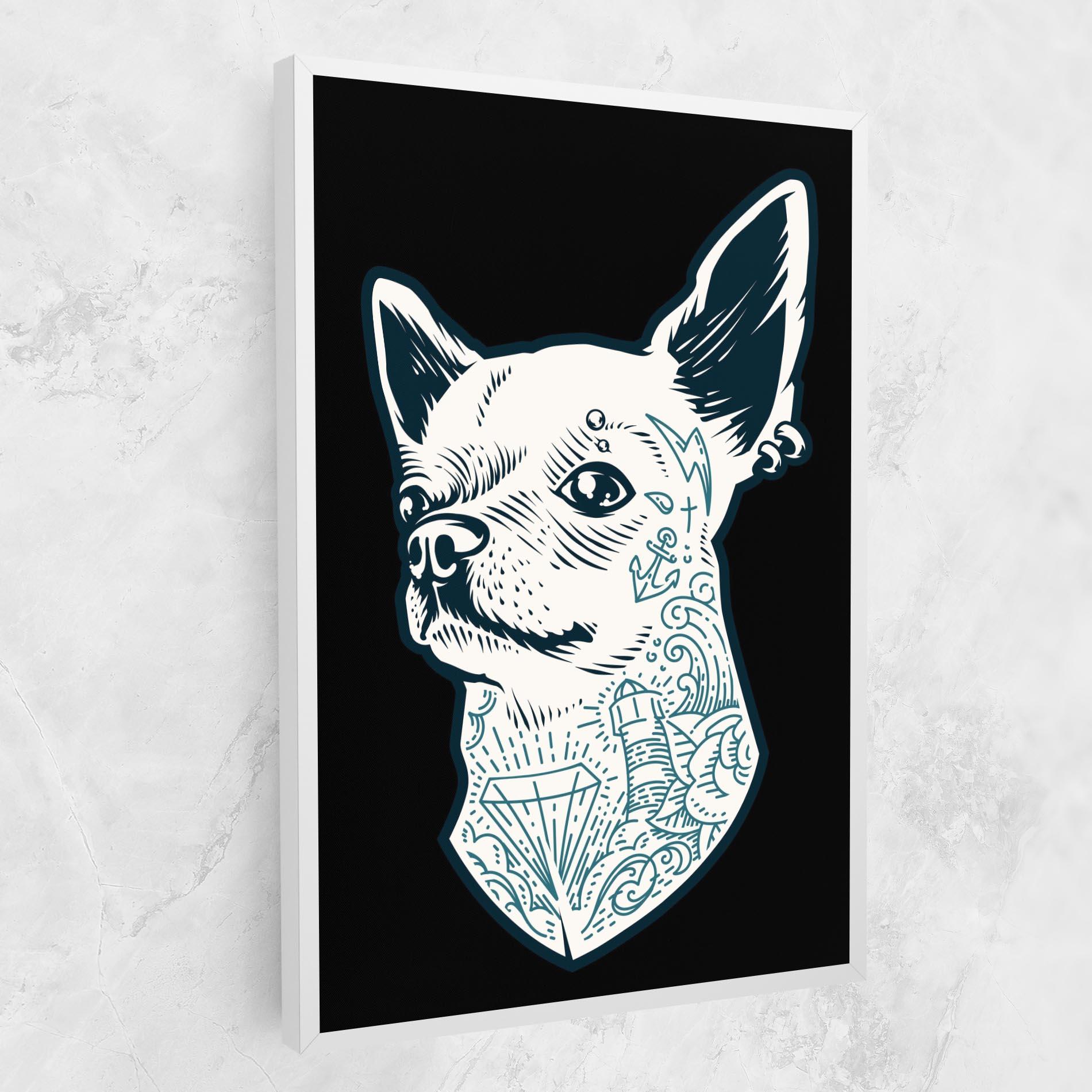 Vászonkép Chihuahua Tattoo mockup 1