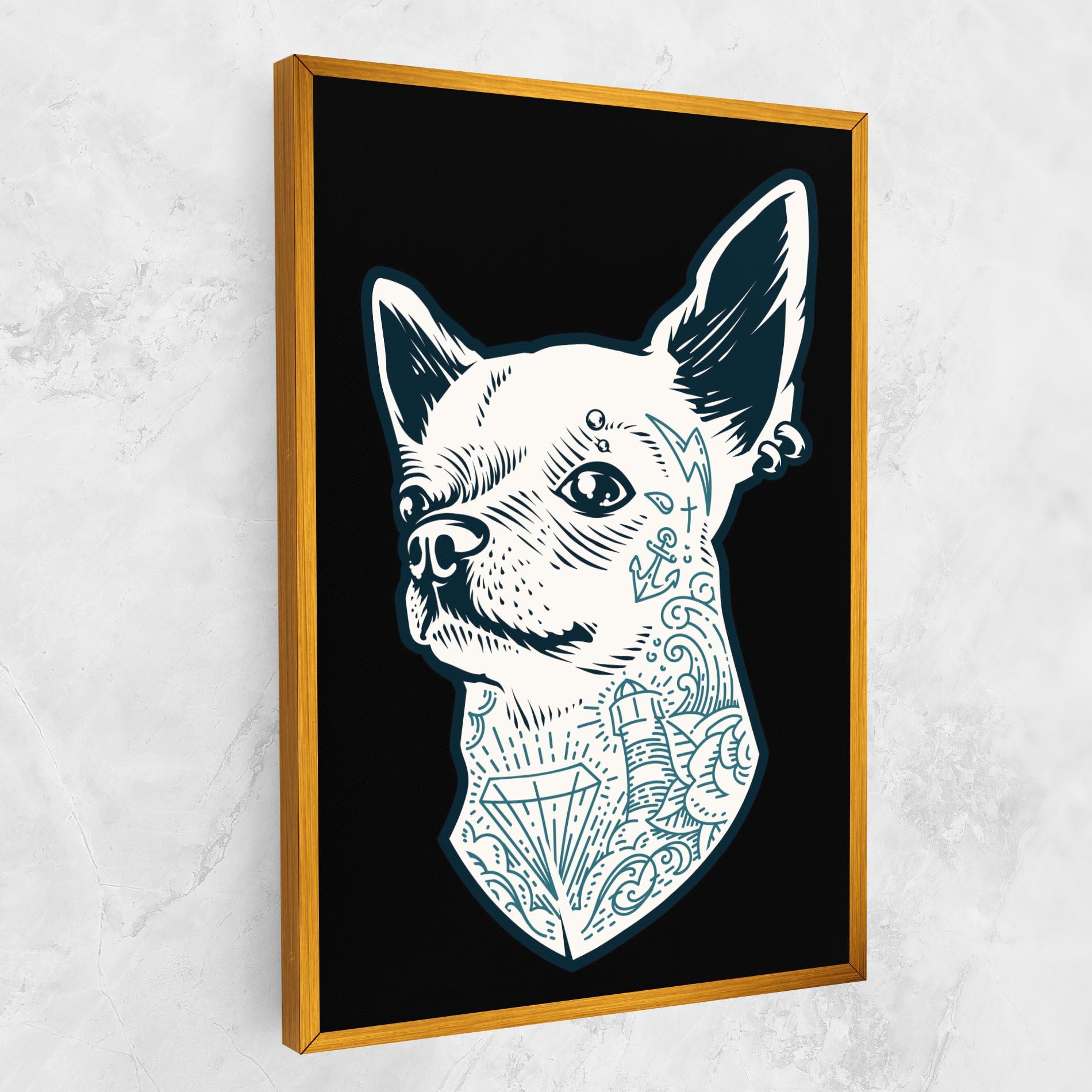 Vászonkép Chihuahua Tattoo mockup 1