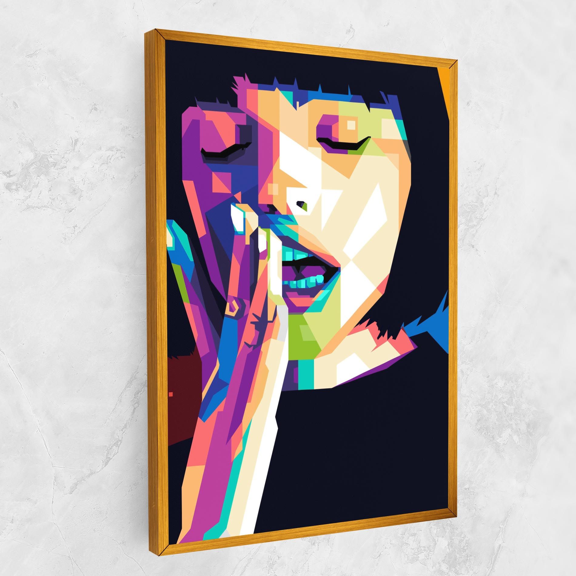 Polygonal Pretty Girl mockup 1