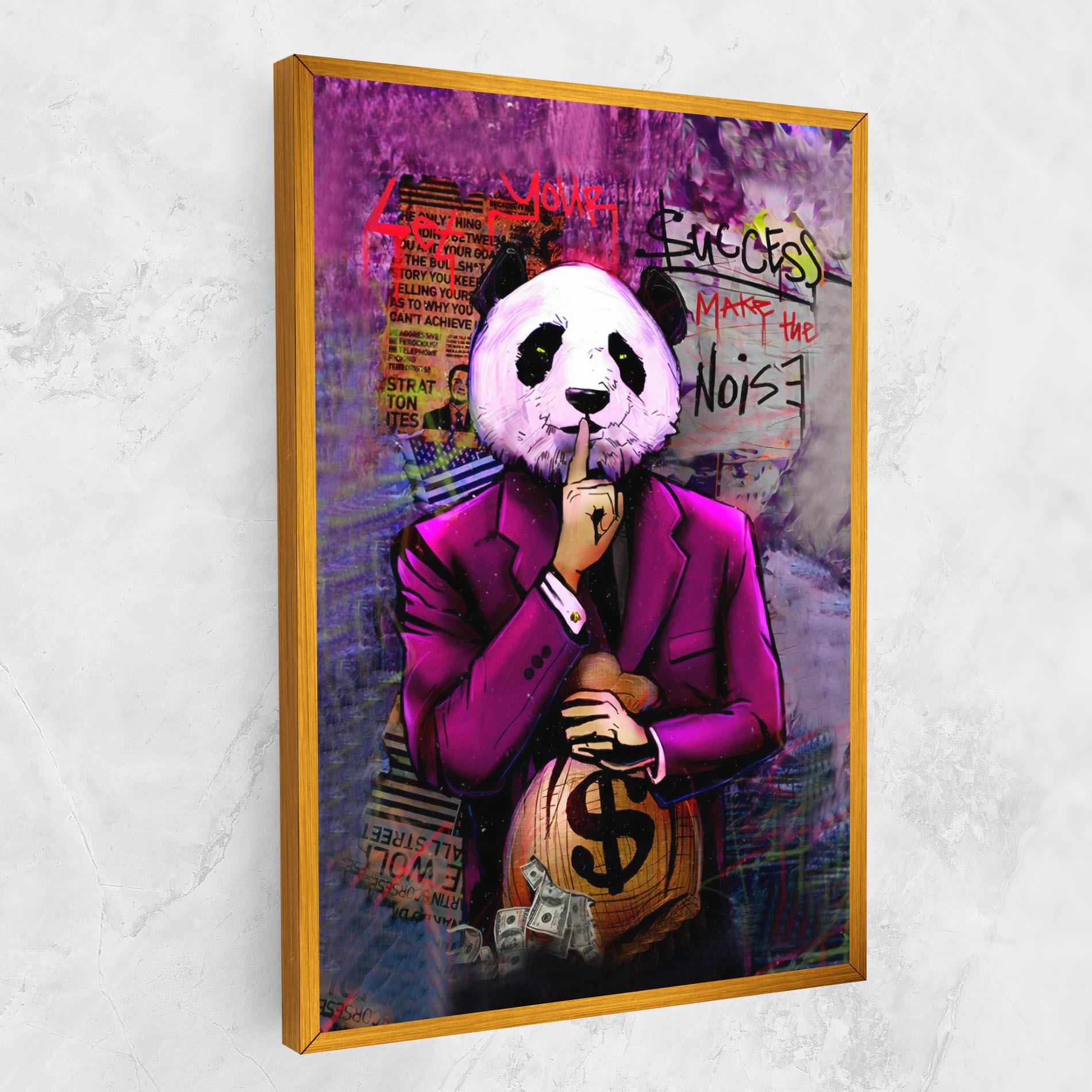 Vászonkép Silence Panda mockup 1