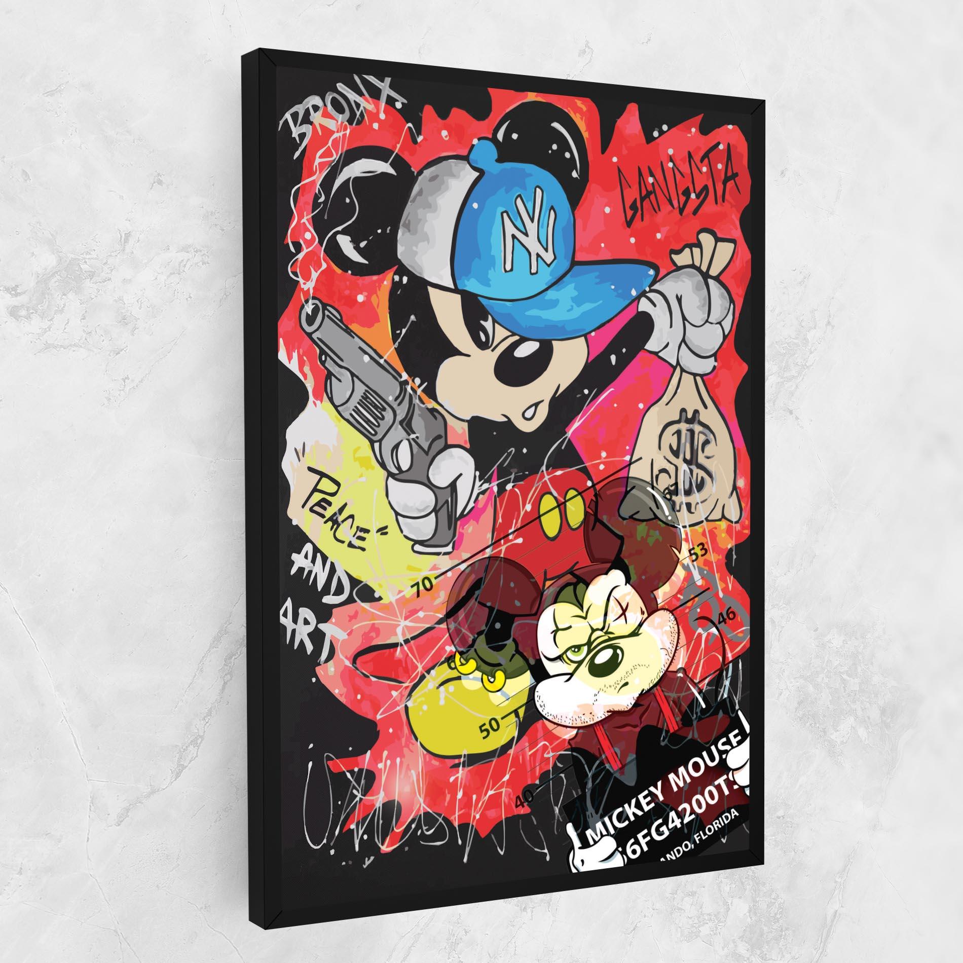 Vászonkép Gangsta Mickey mockup 1