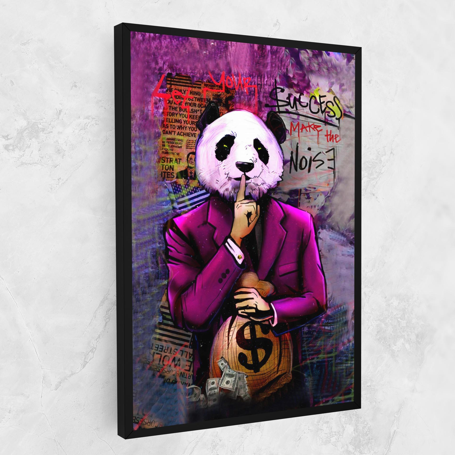 Vászonkép Silence Panda mockup 1