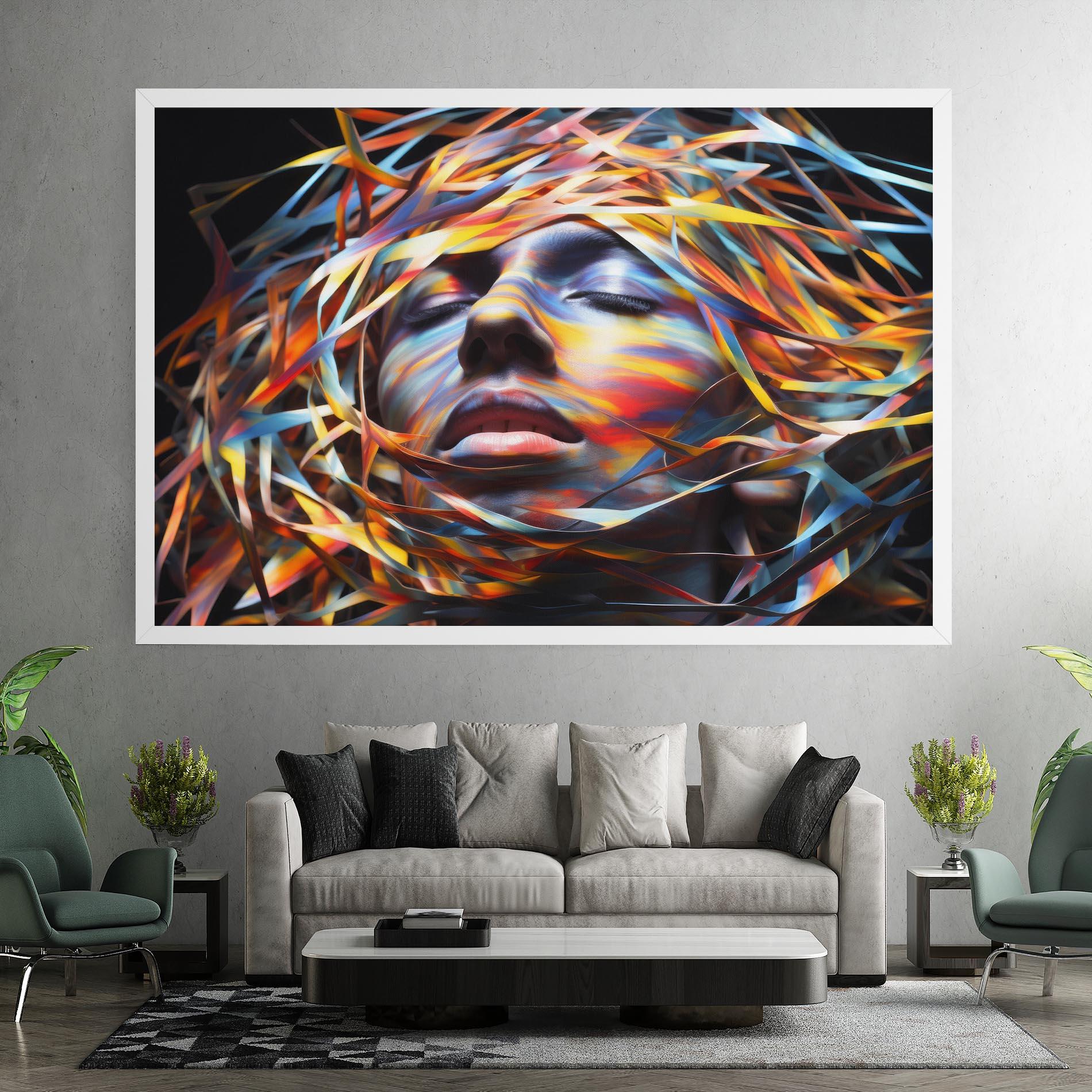 Vászonkép Colorful Ribbons Hair mockup 7