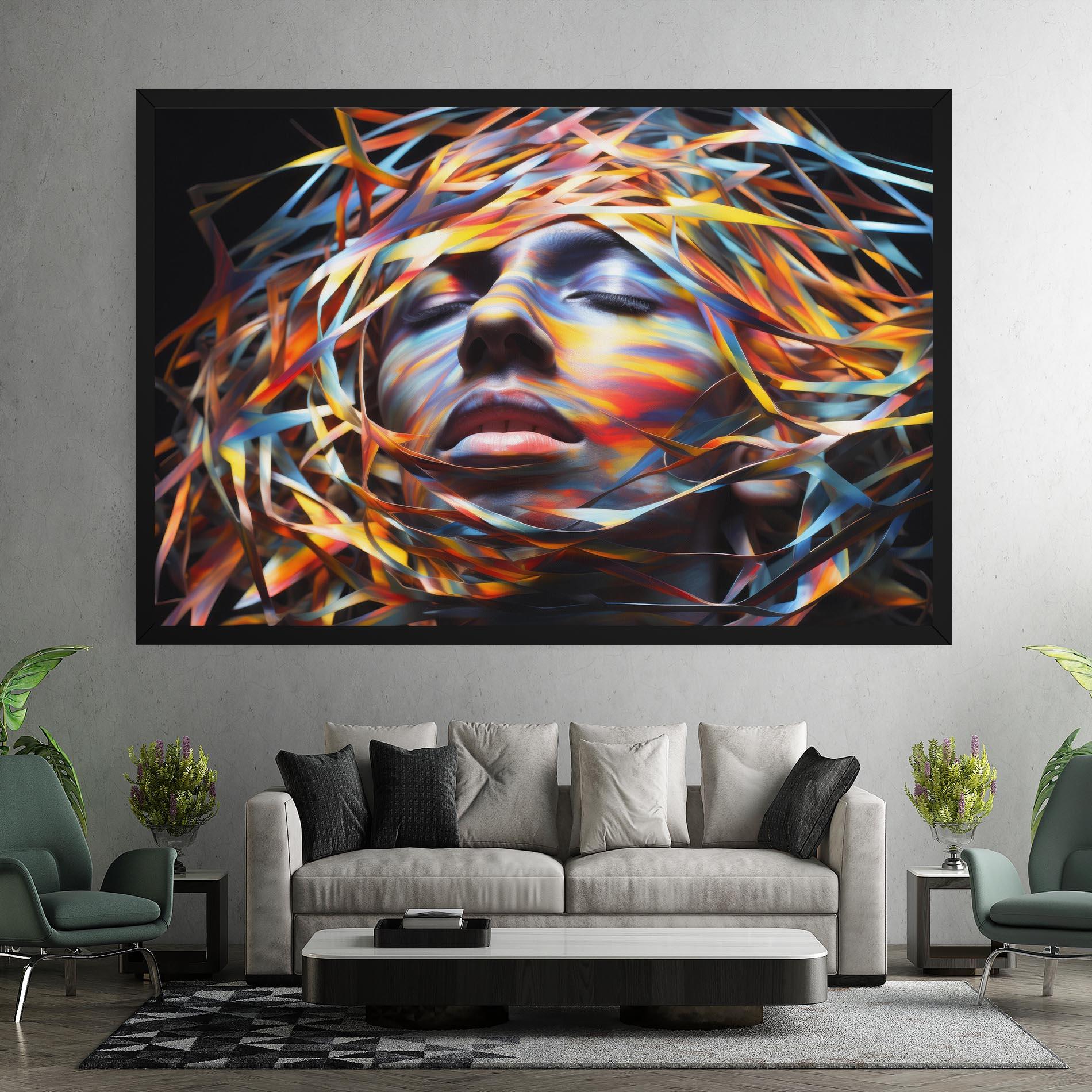 Vászonkép Colorful Ribbons Hair mockup 7