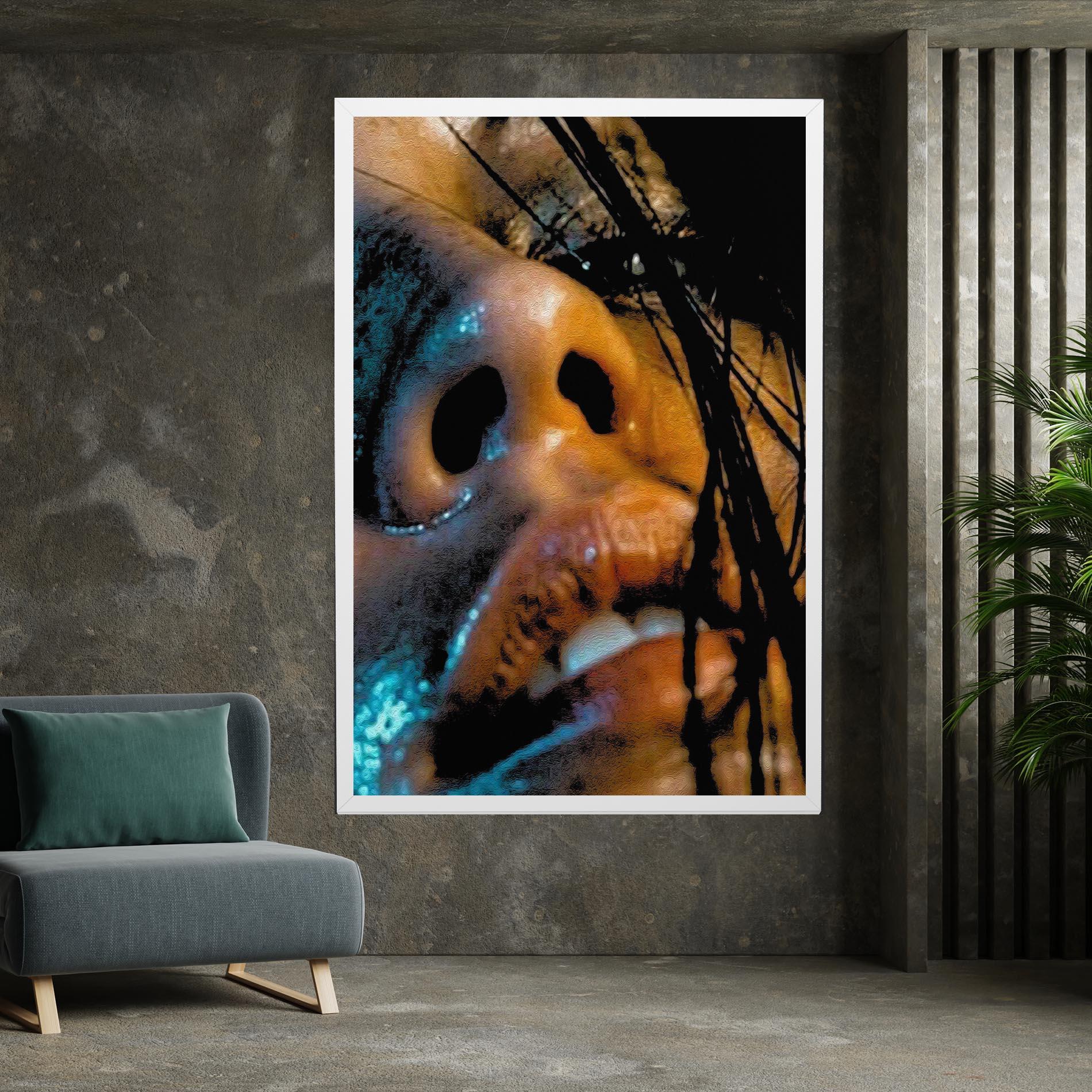 Vászonkép Blue Light Face mockup 7