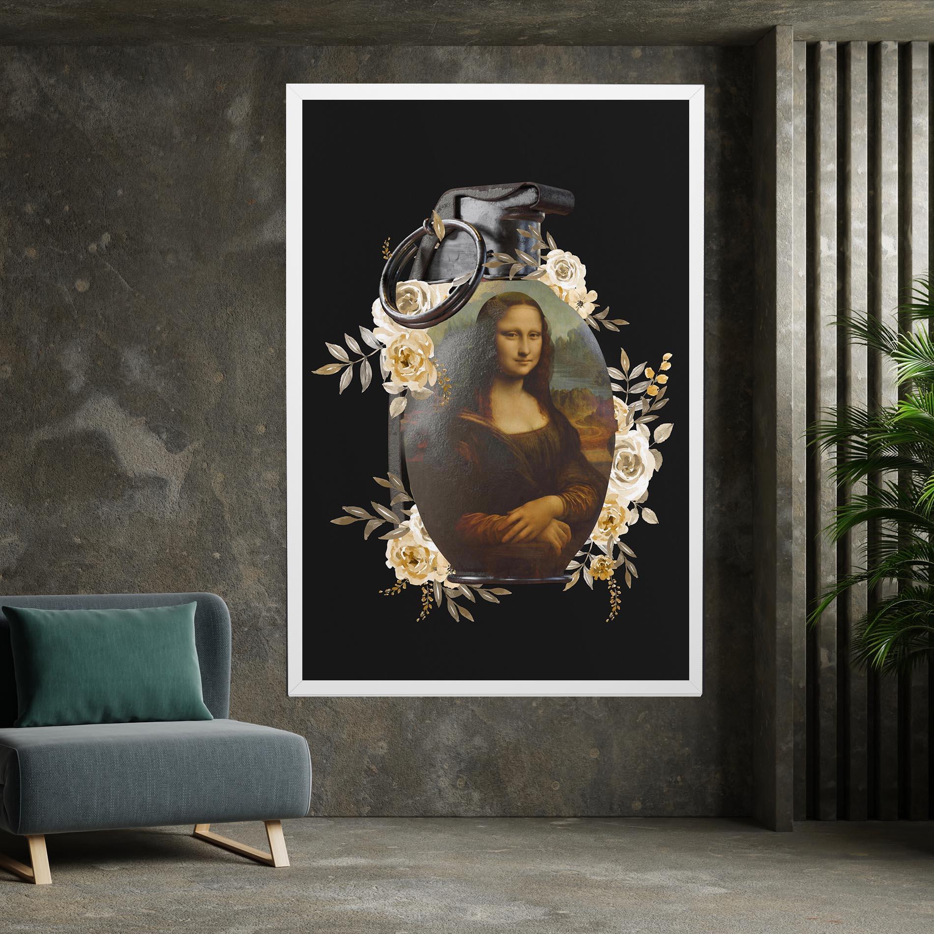 Vászonkép Monalisa Bomb mockup 7