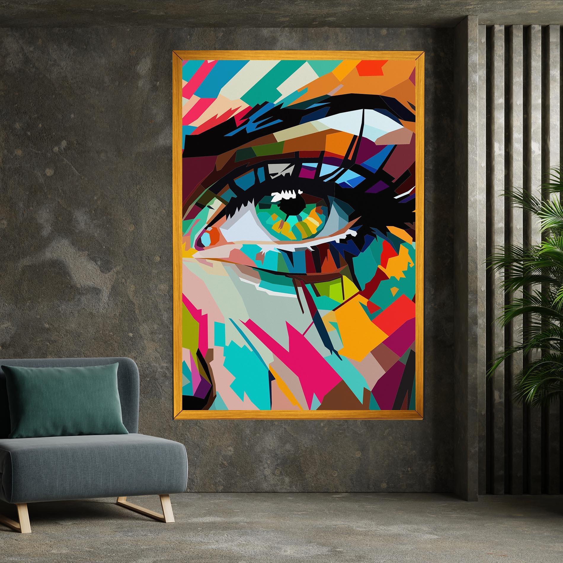 Vászonkép Colorful Eye mockup 7