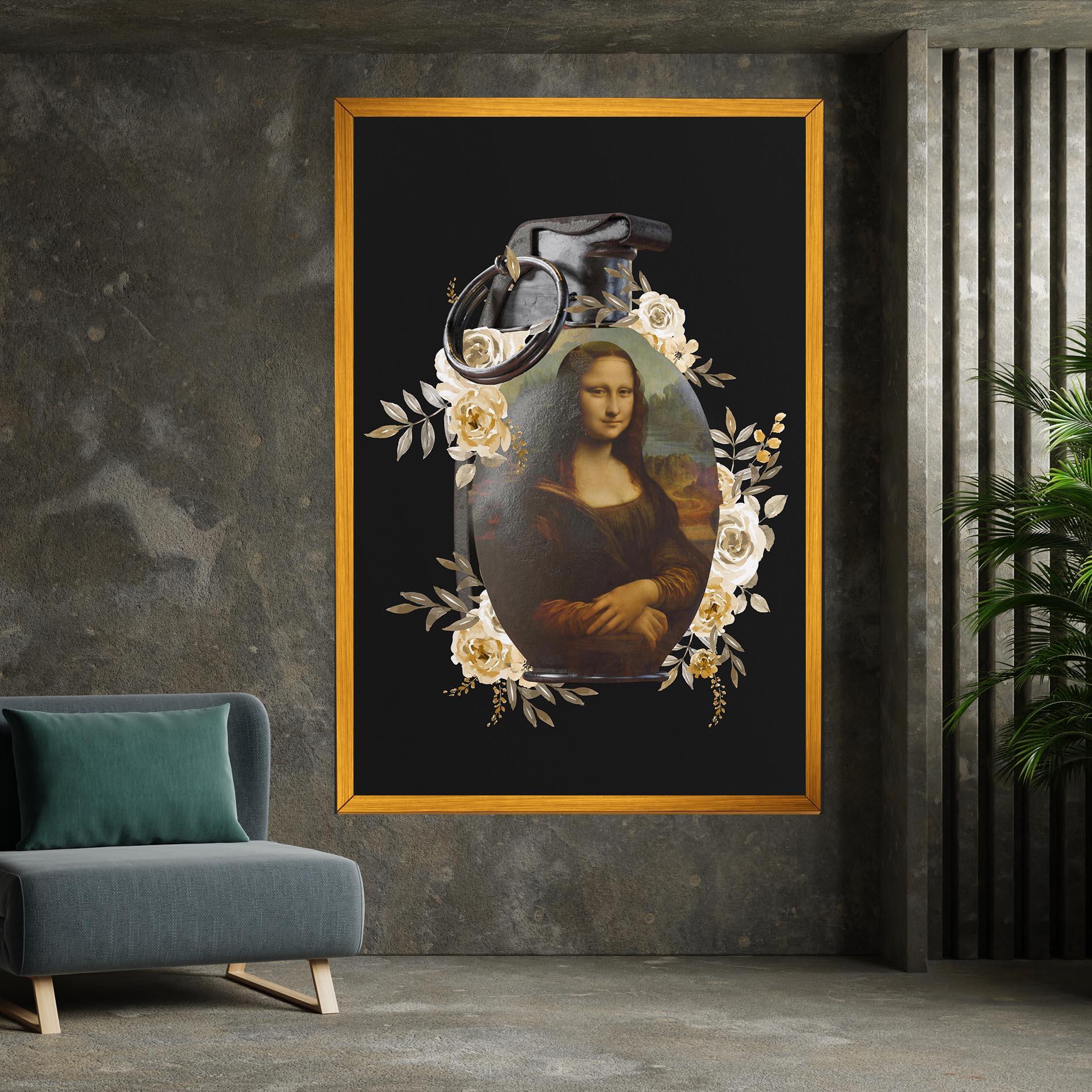 Vászonkép Monalisa Bomb mockup 7