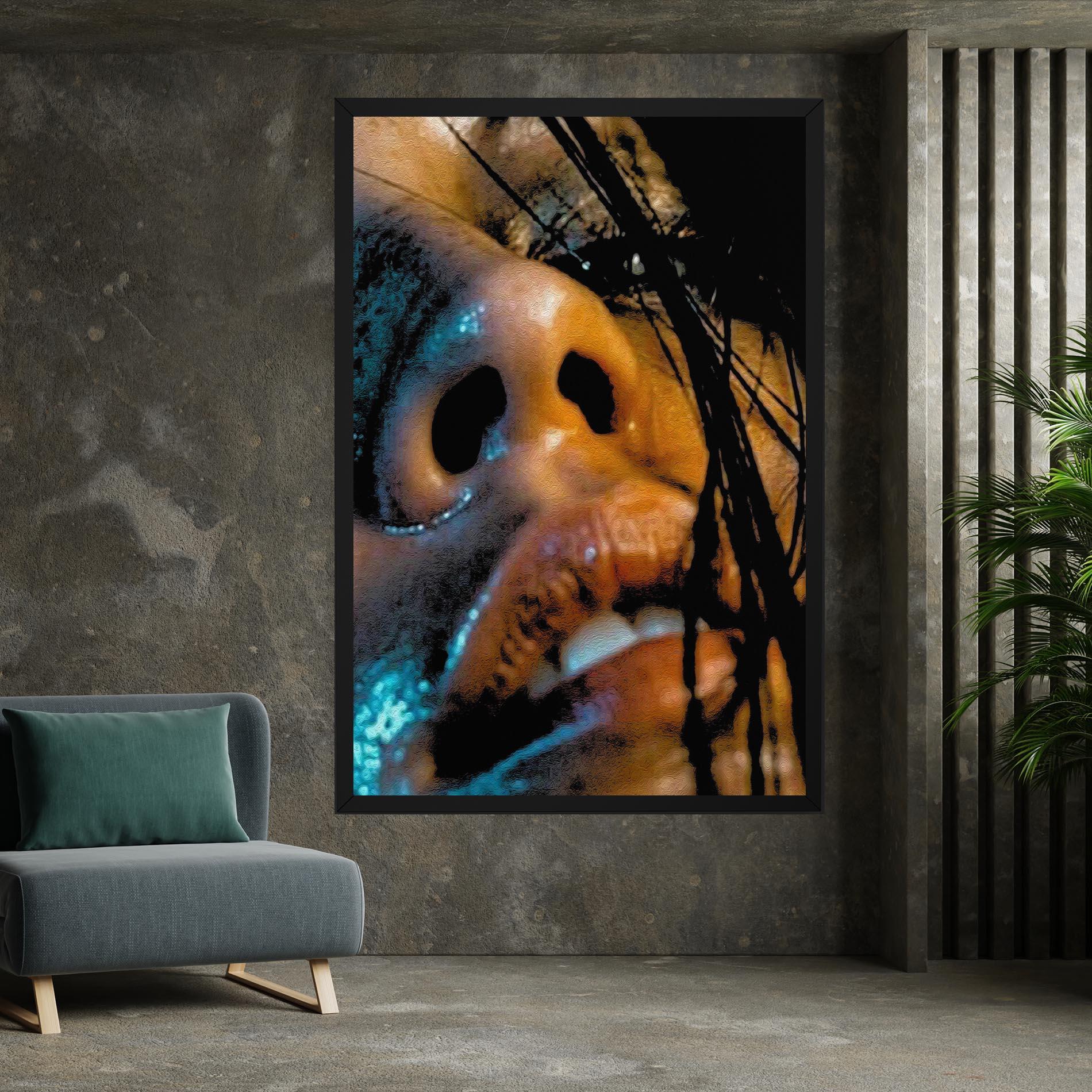 Vászonkép Blue Light Face mockup 7