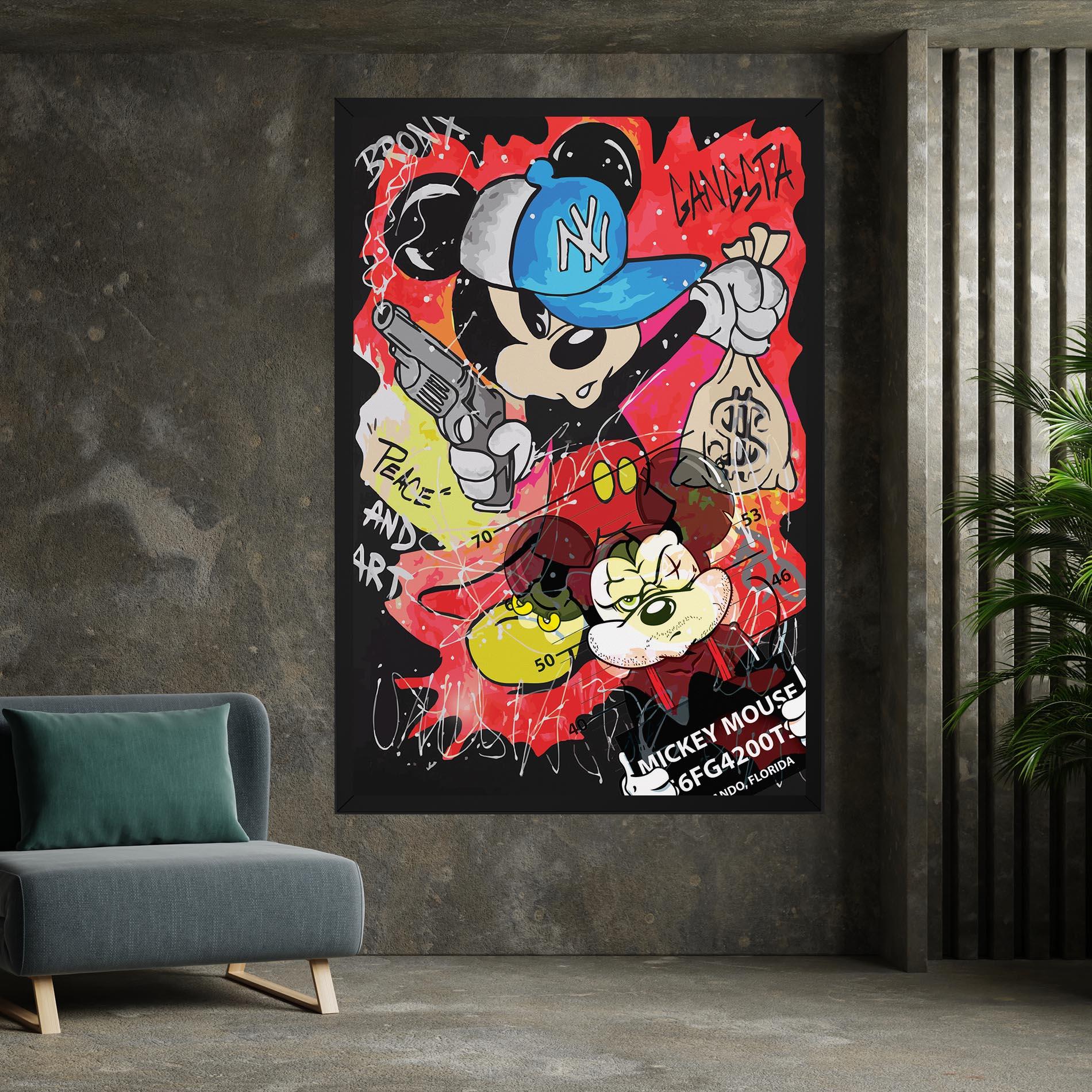 Vászonkép Gangsta Mickey mockup 7