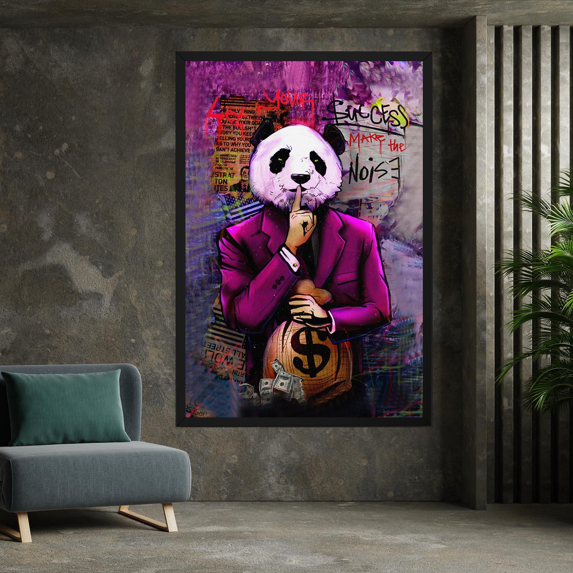 Vászonkép Silence Panda mockup 7