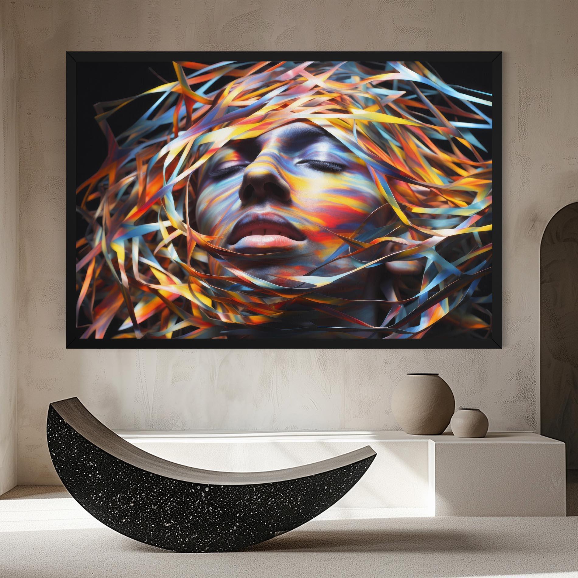 Vászonkép Colorful Ribbons Hair mockup 8