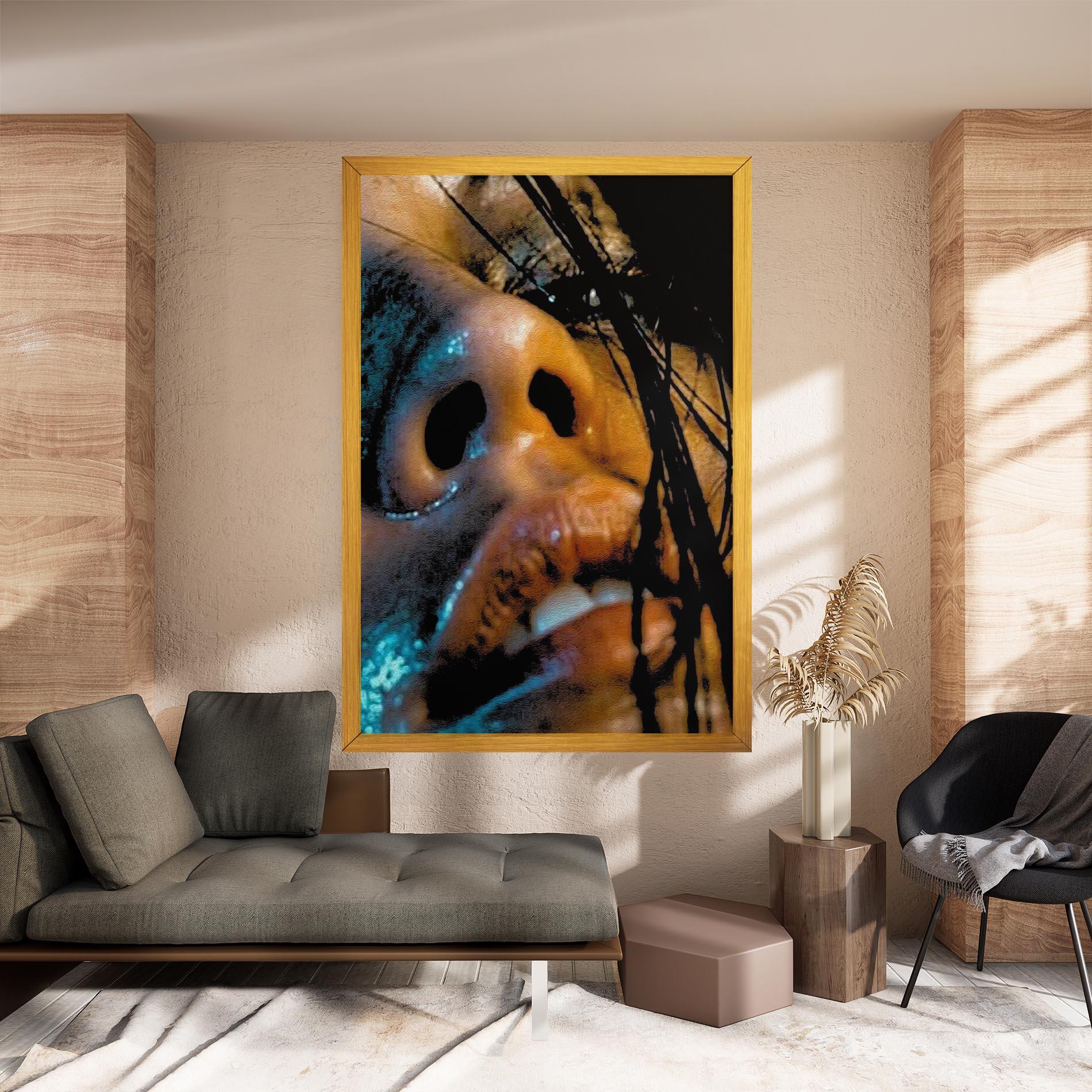 Vászonkép Blue Light Face mockup 8