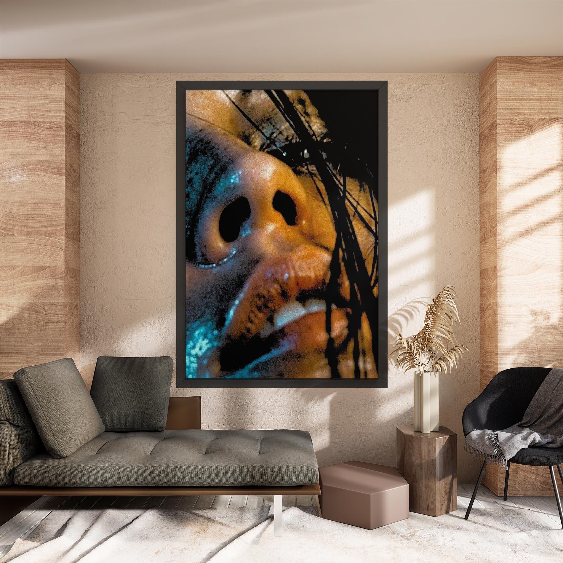 Vászonkép Blue Light Face mockup 8