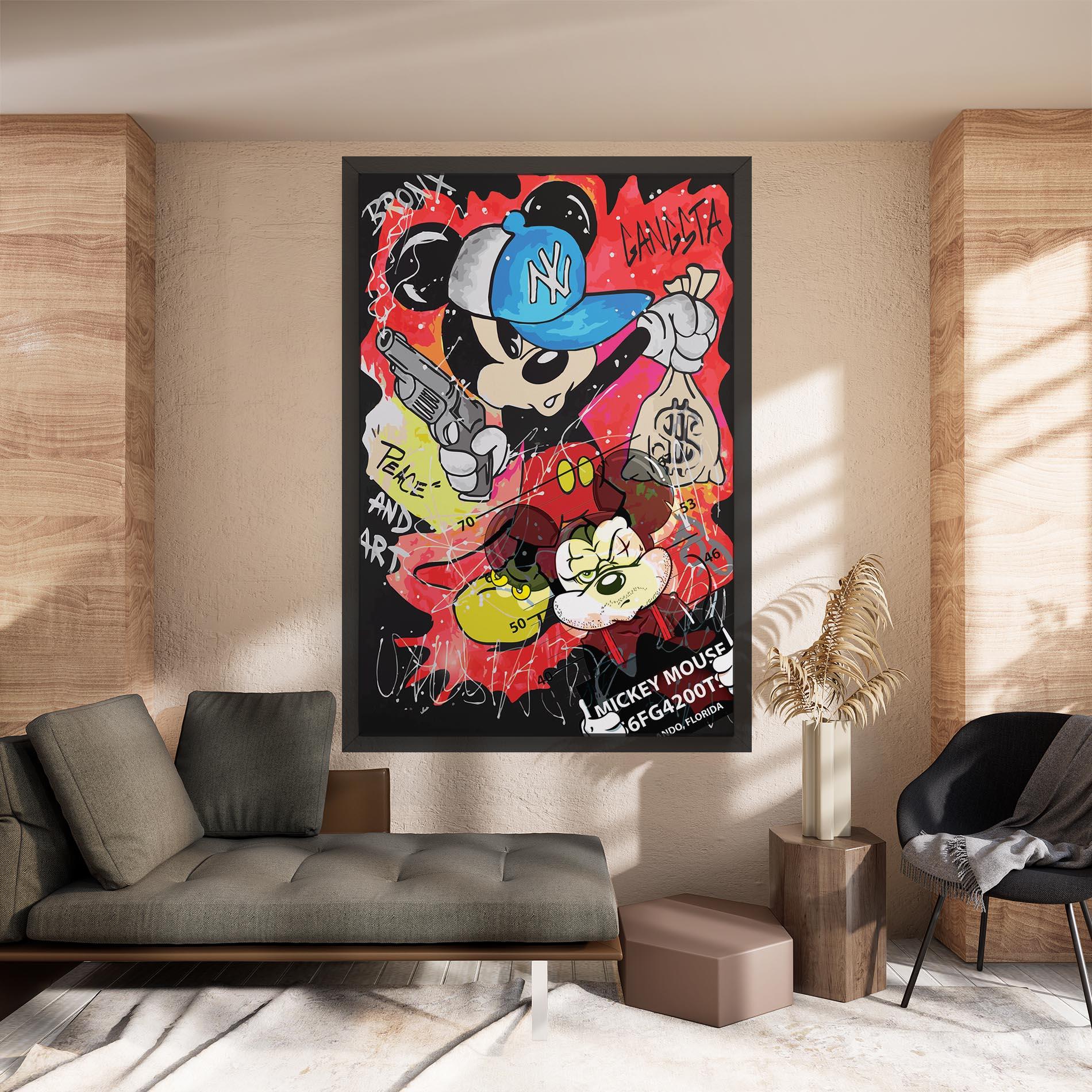Vászonkép Gangsta Mickey mockup 8
