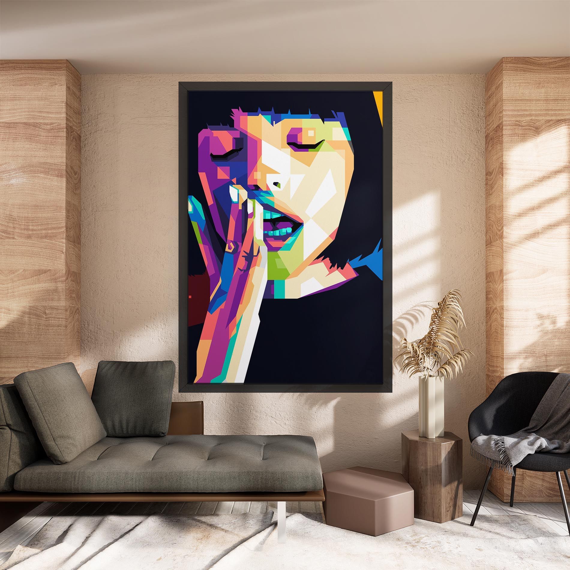 Polygonal Pretty Girl mockup 8