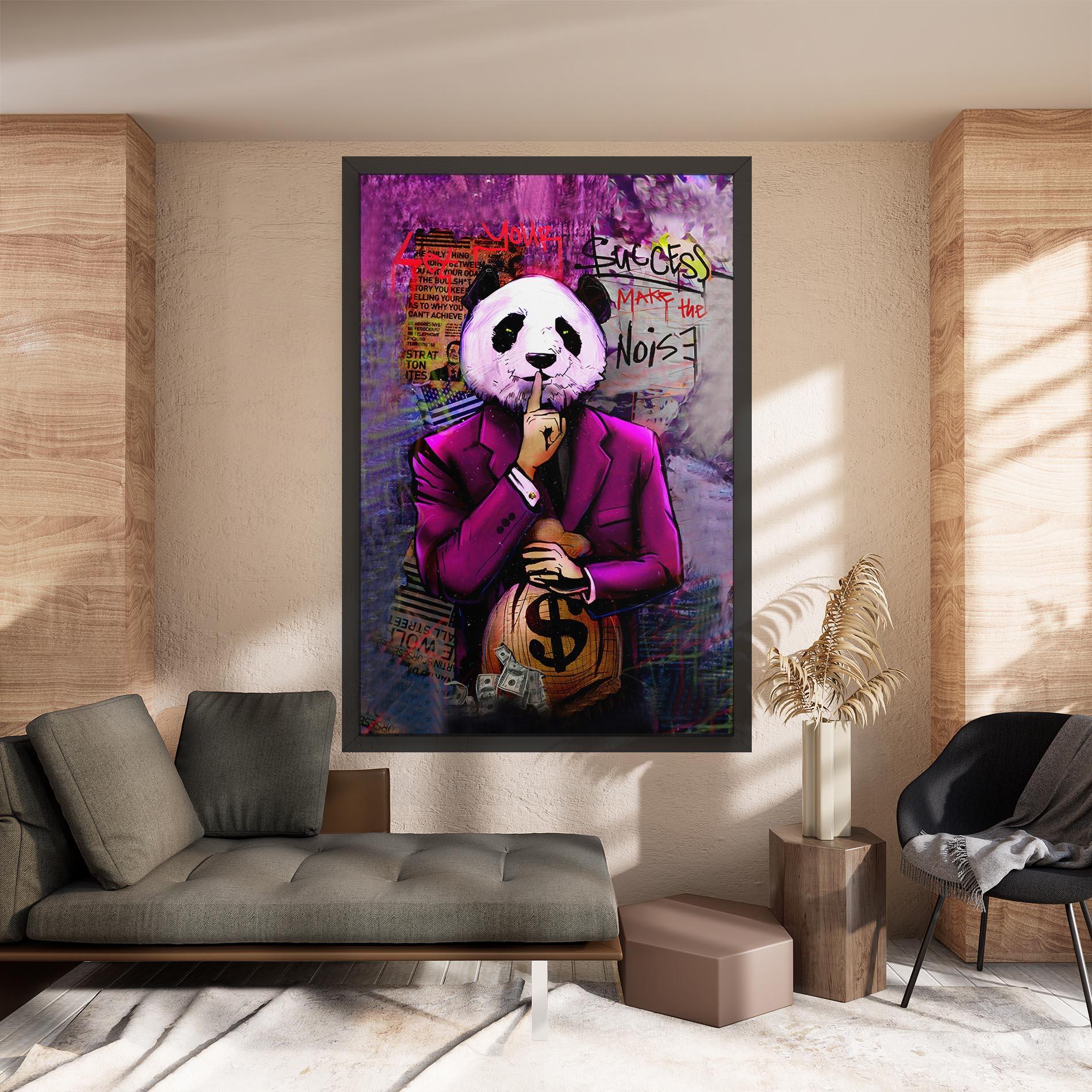 Vászonkép Silence Panda mockup 8