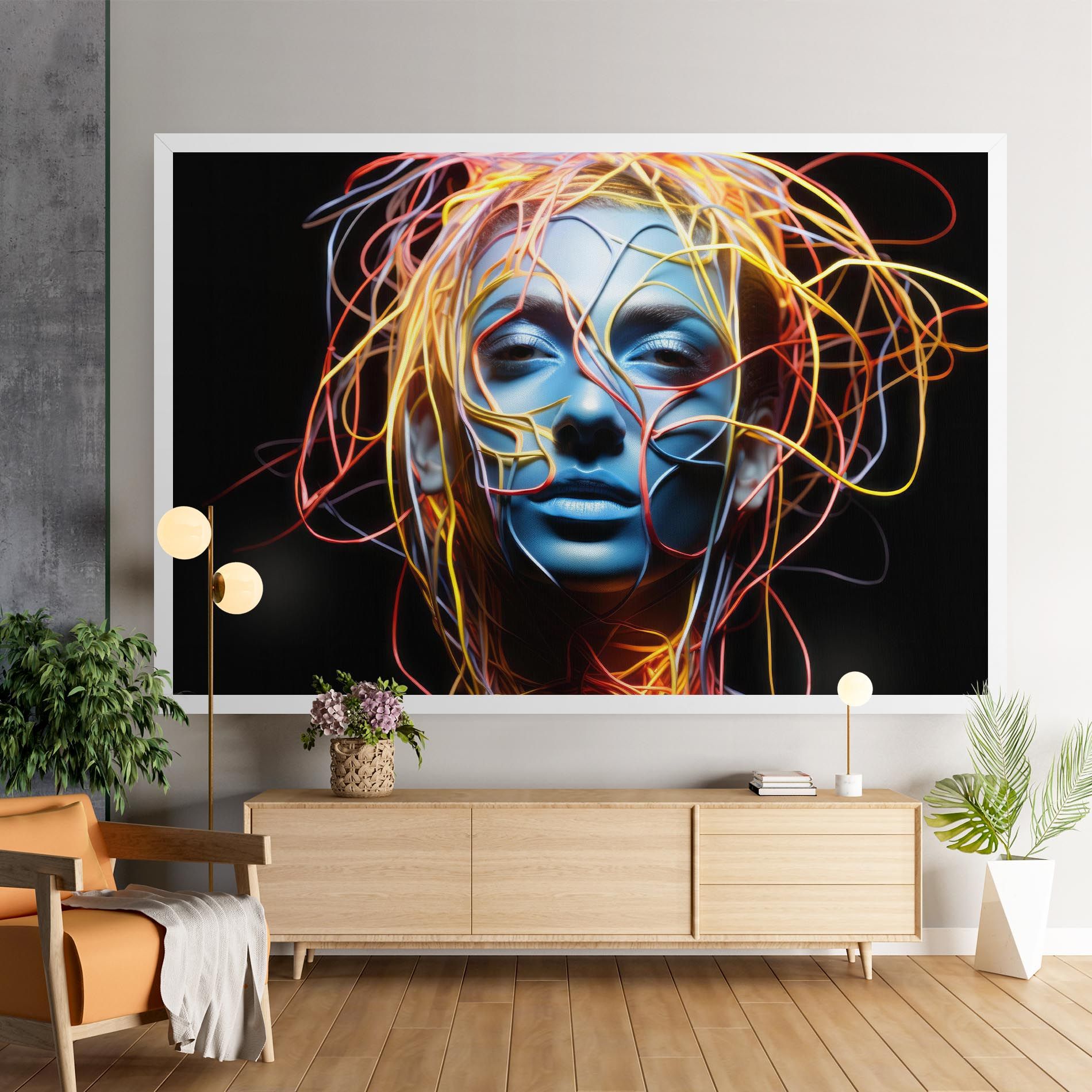 Neon Lights Hair mockup 9