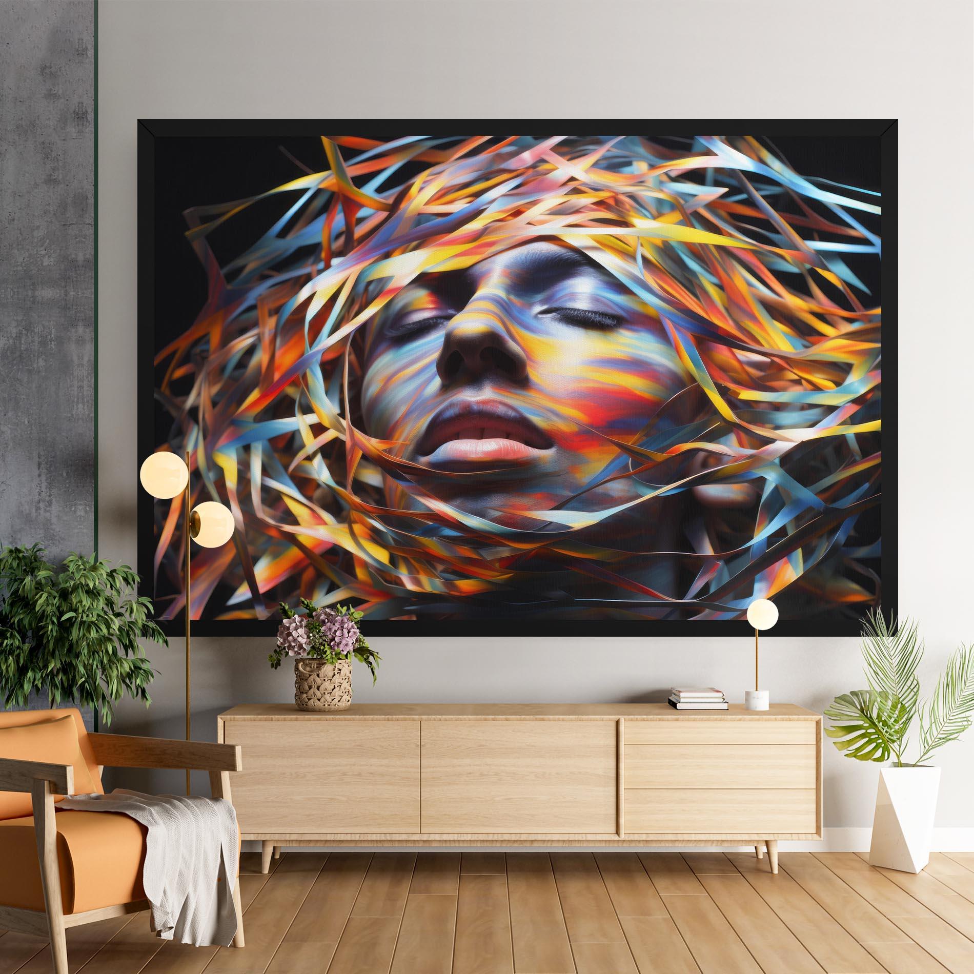 Vászonkép Colorful Ribbons Hair mockup 9