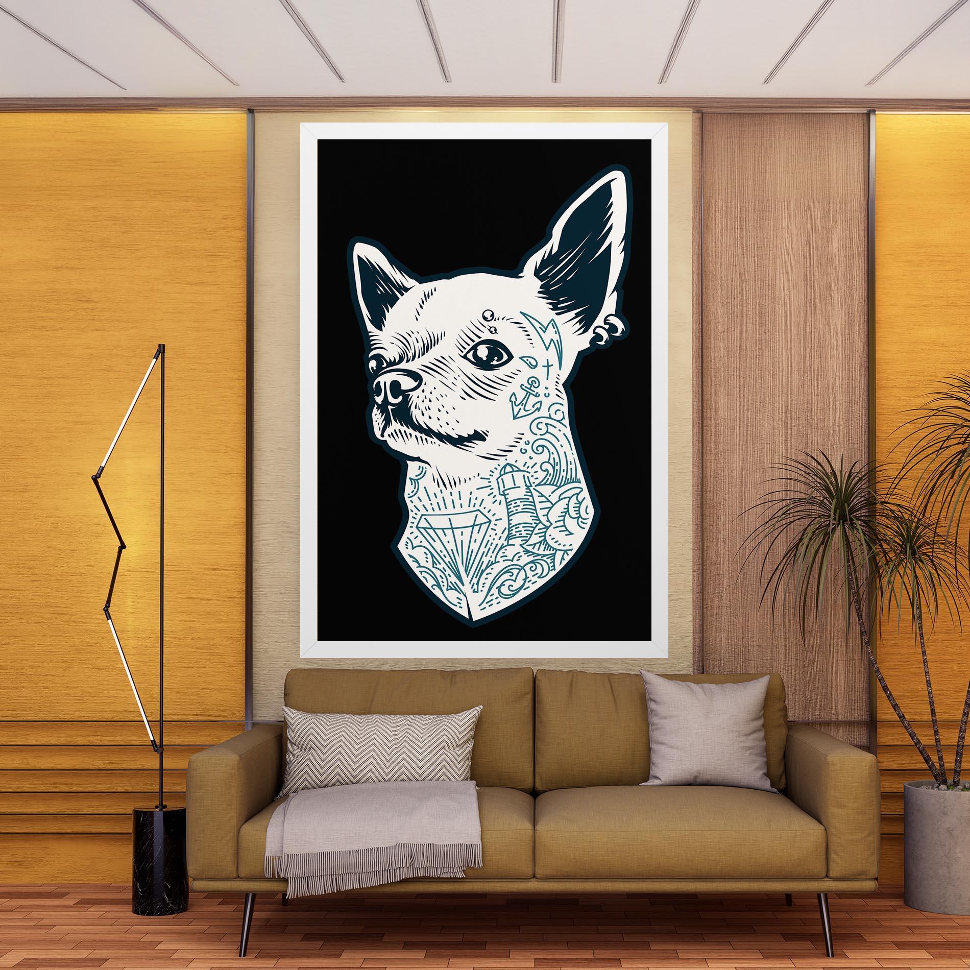 Vászonkép Chihuahua Tattoo mockup 9