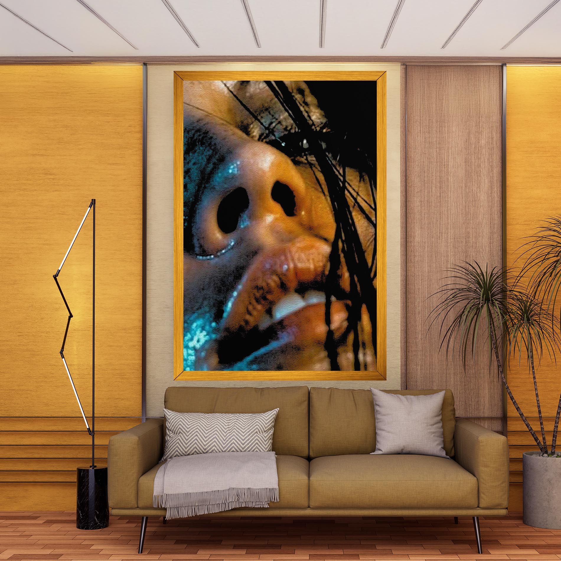 Blue Light Face mockup 9