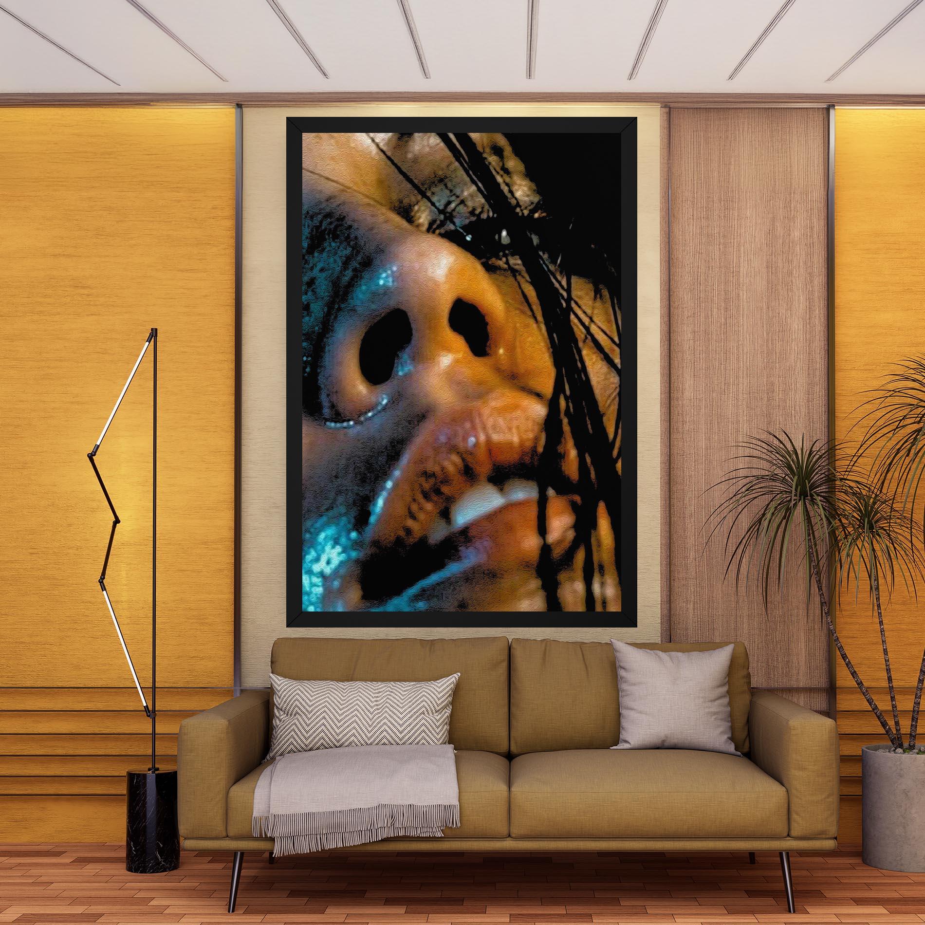 Vászonkép Blue Light Face mockup 9