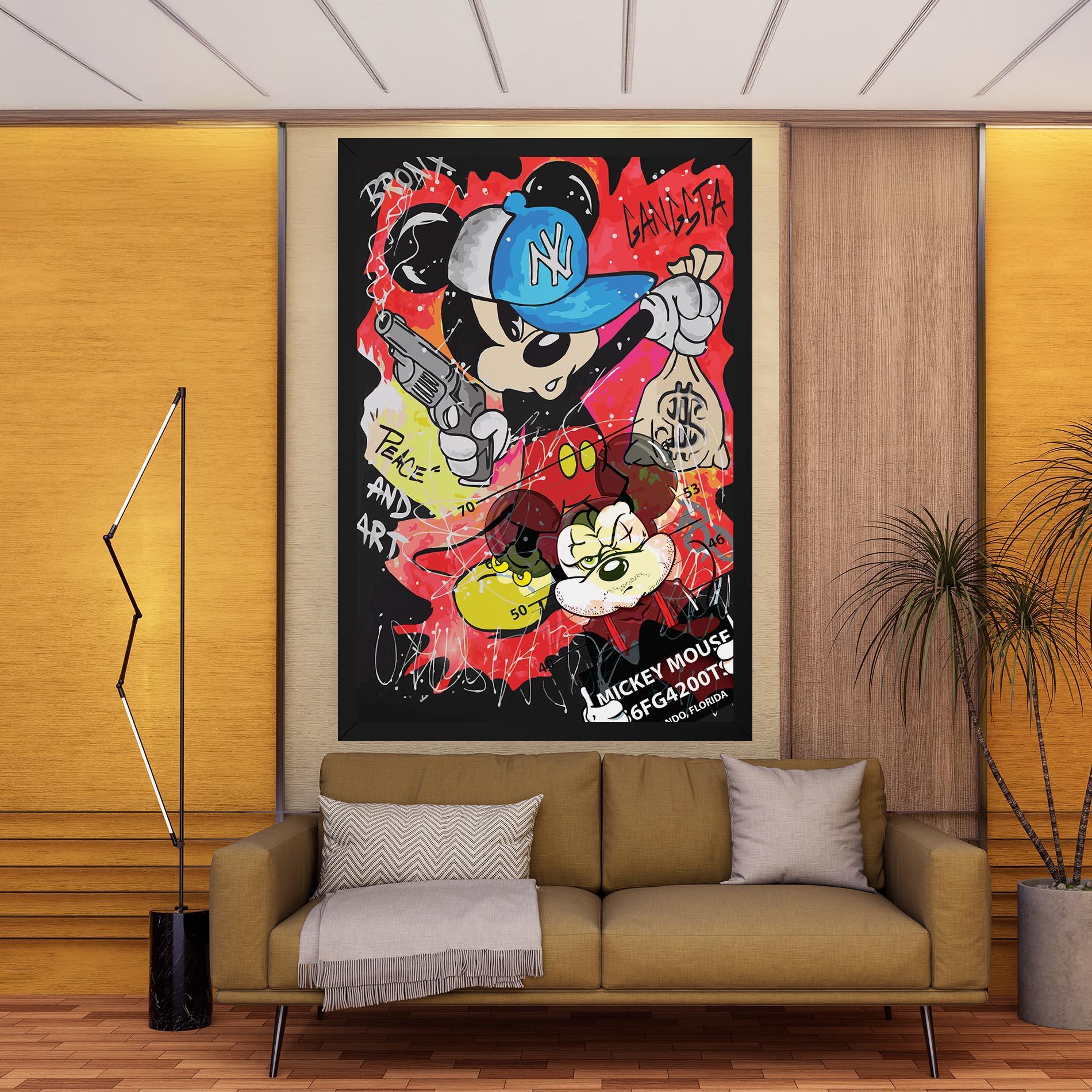 Vászonkép Gangsta Mickey mockup 9