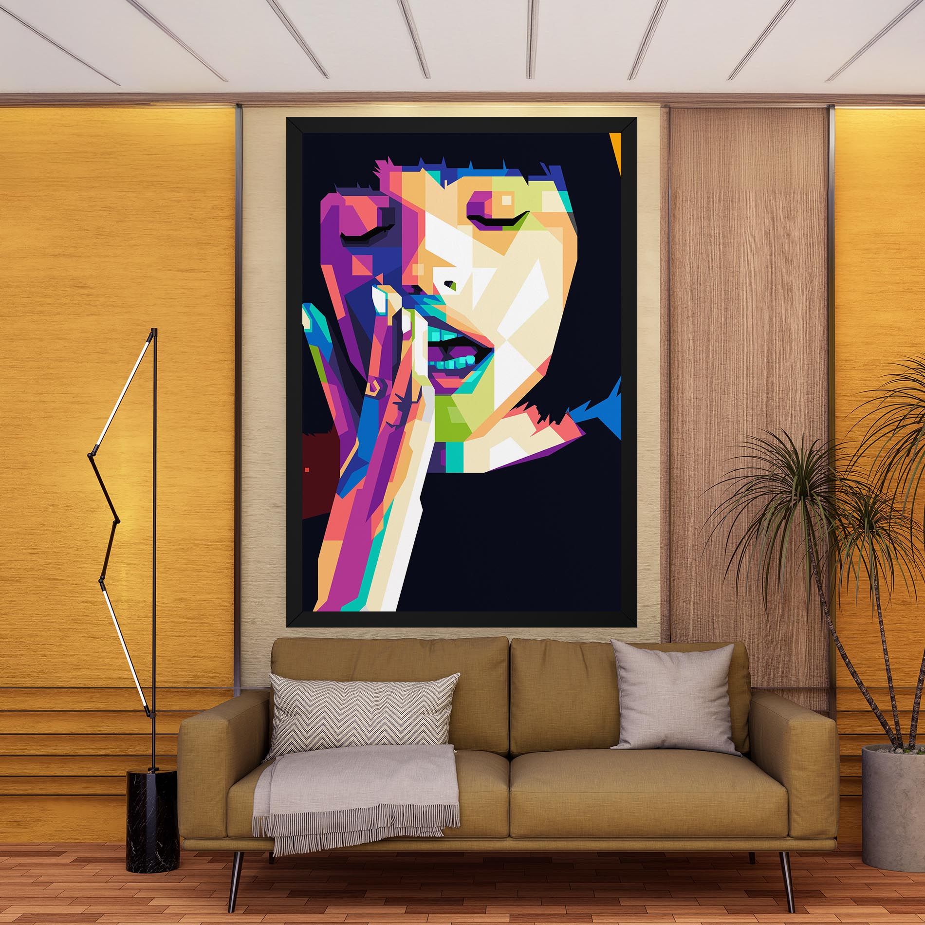 Polygonal Pretty Girl mockup 9