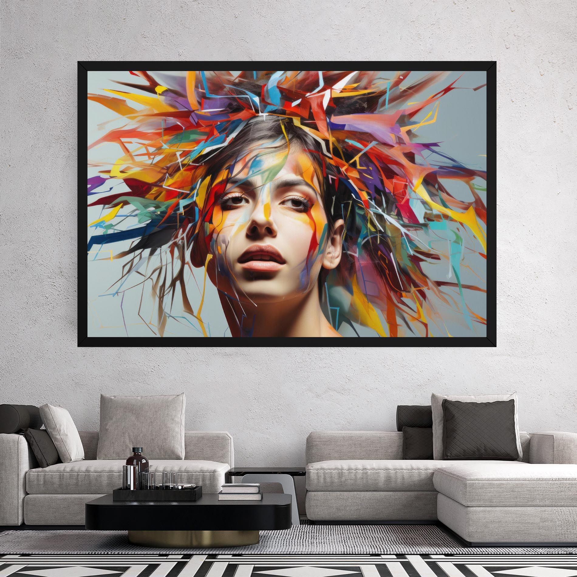 Colorful Paint Hair mockup 2