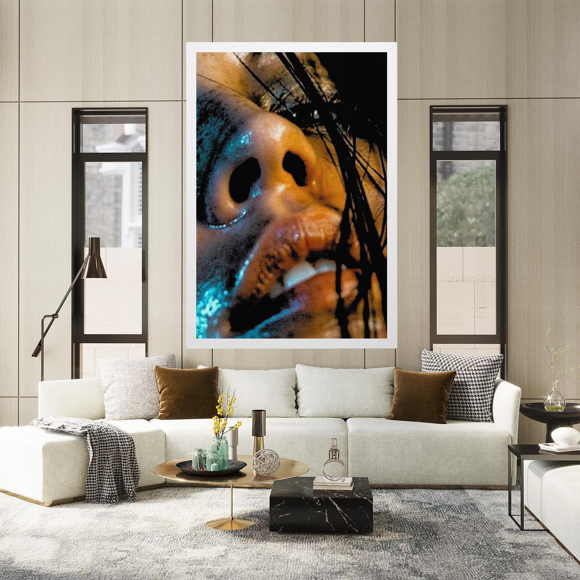 Vászonkép Blue Light Face mockup 2