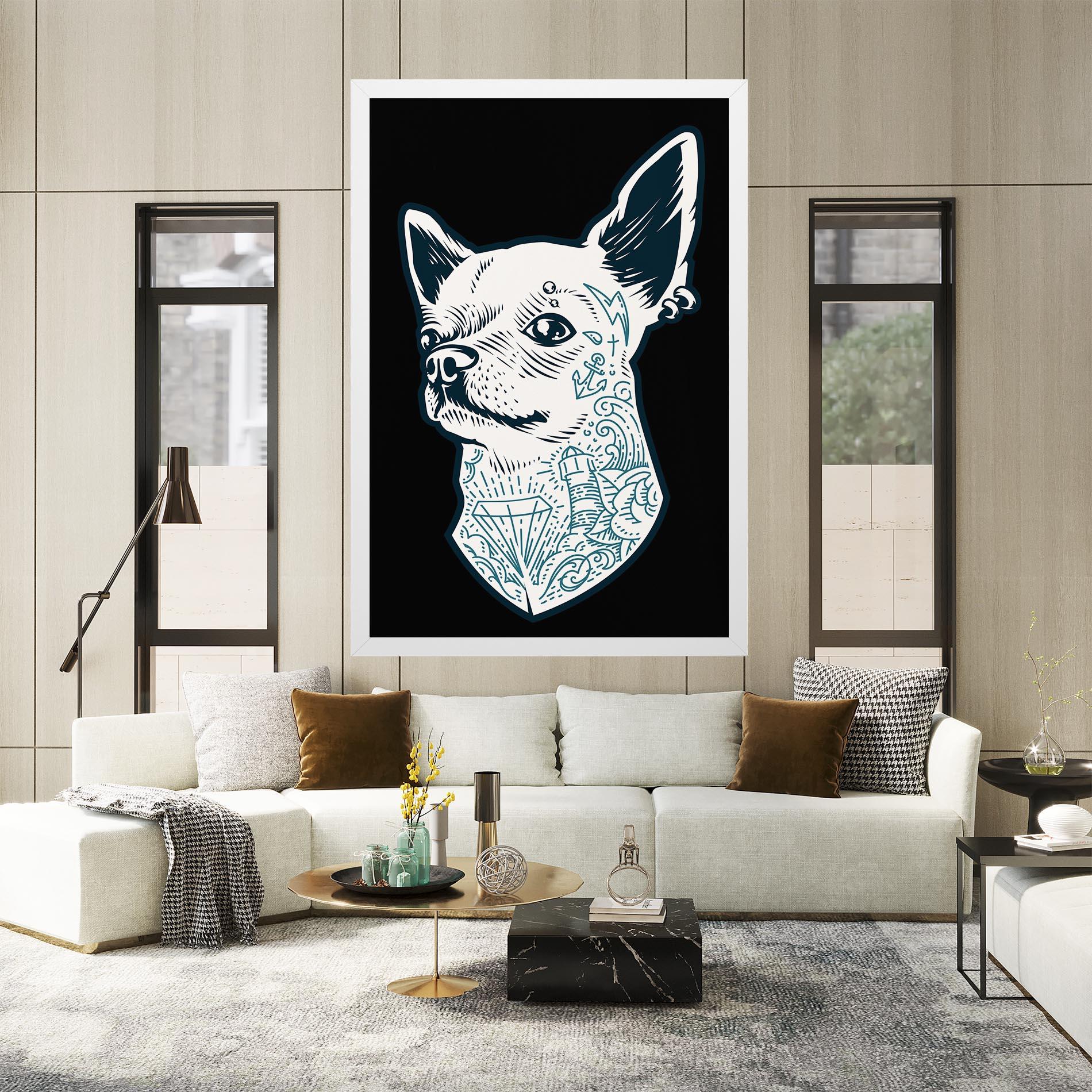 Vászonkép Chihuahua Tattoo mockup 2