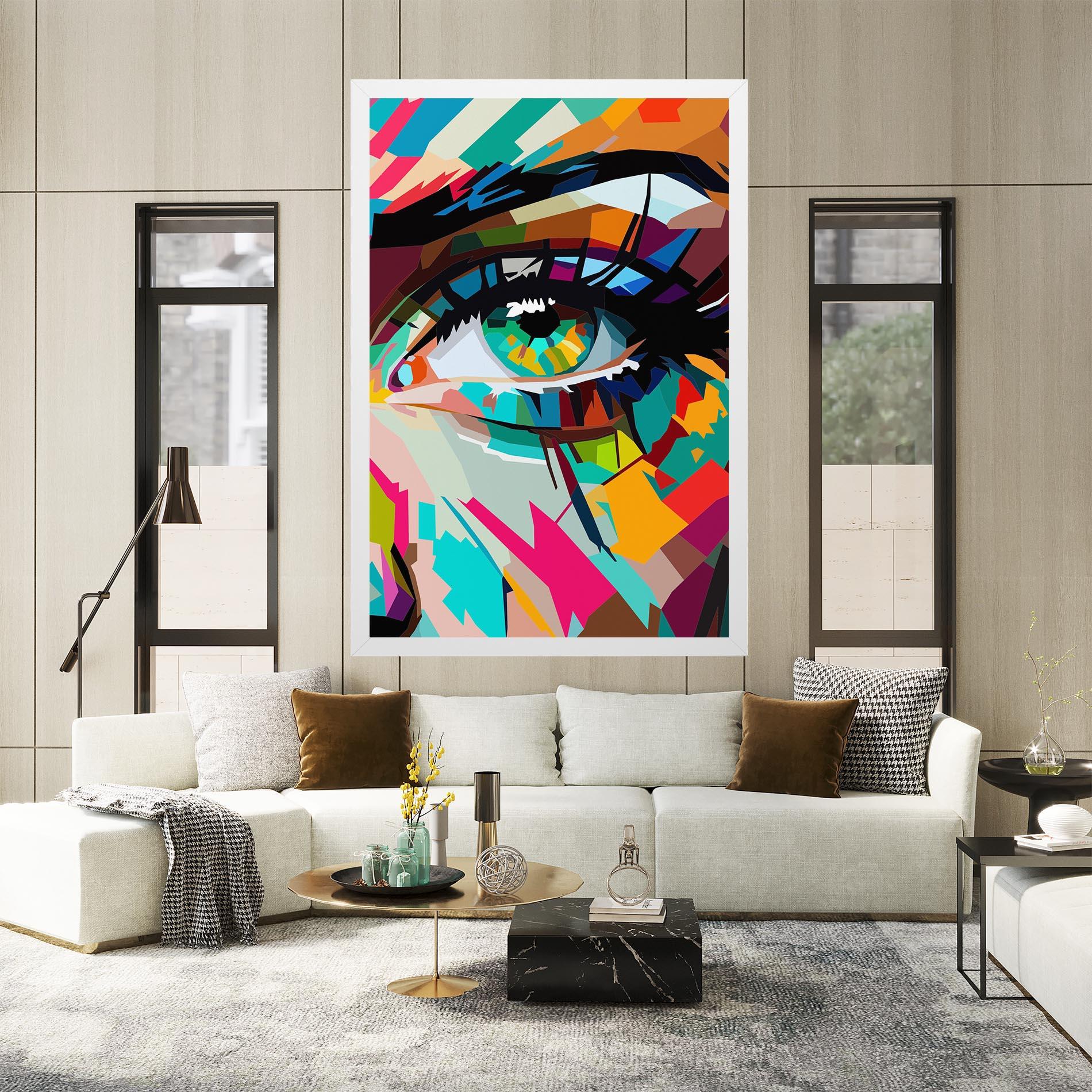 Vászonkép Colorful Eye mockup 2