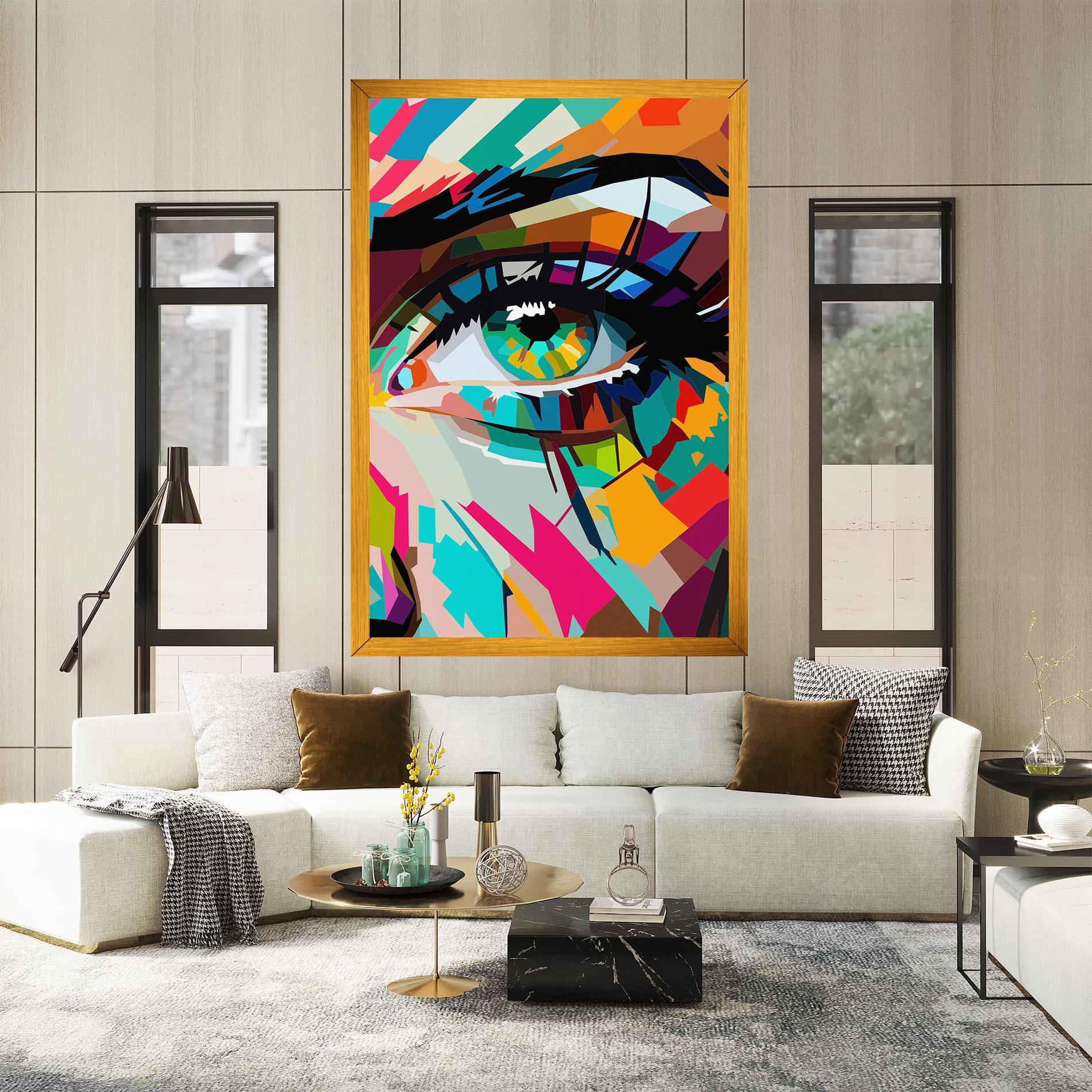 Vászonkép Colorful Eye mockup 2