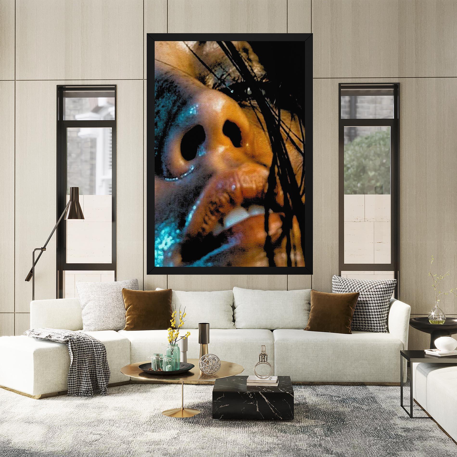 Vászonkép Blue Light Face mockup 2