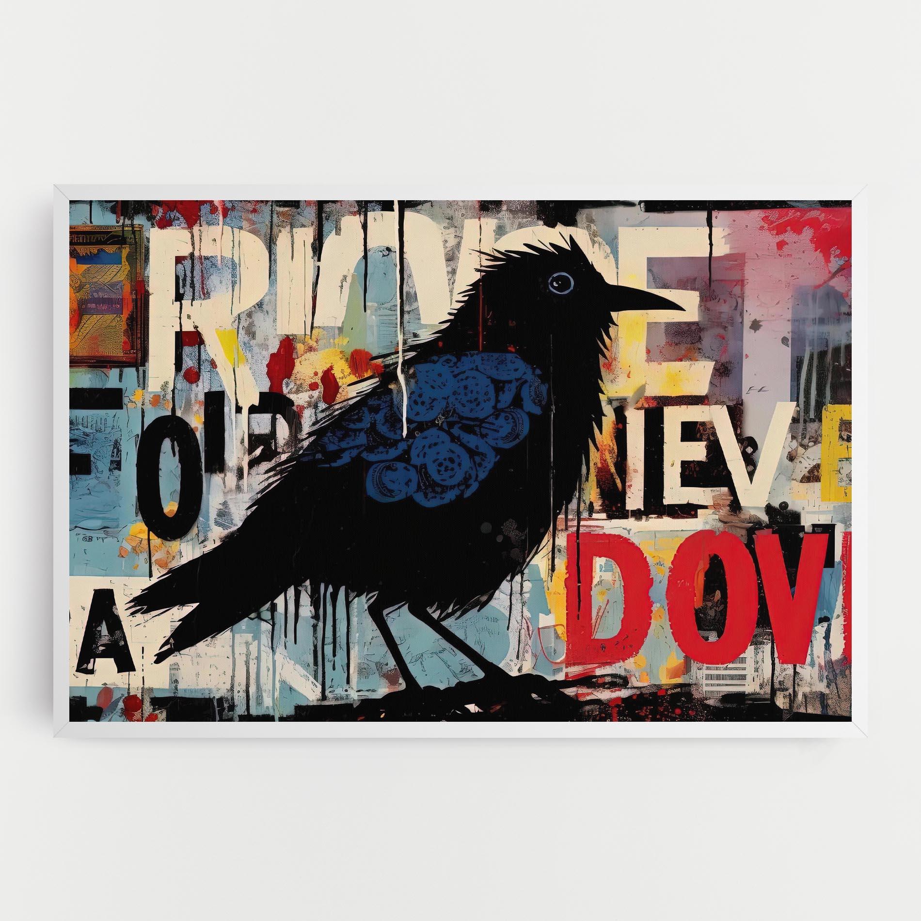 Vászonkép Bird Old Doodle mockup 0