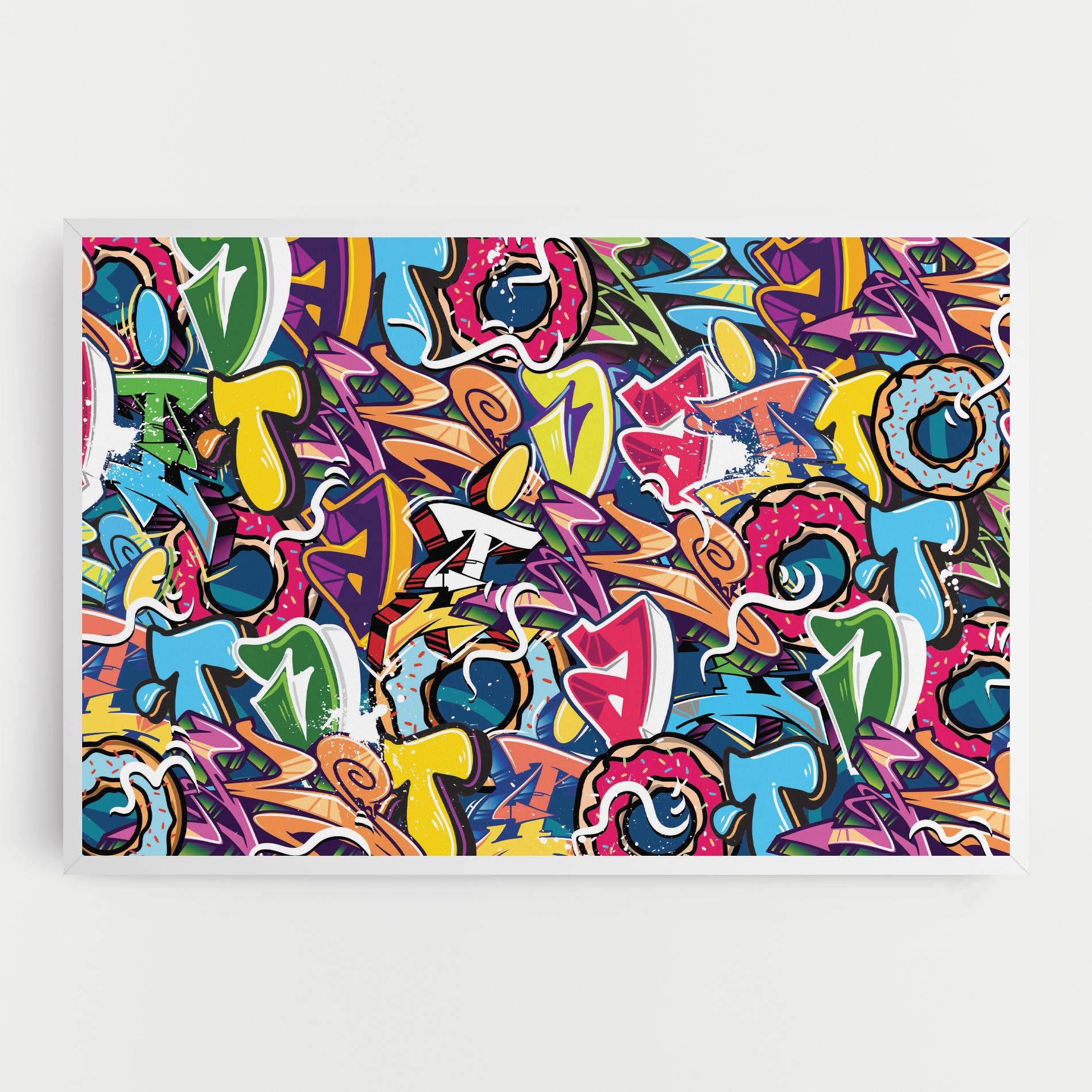 Vászonkép Graffiti Letters mockup 0