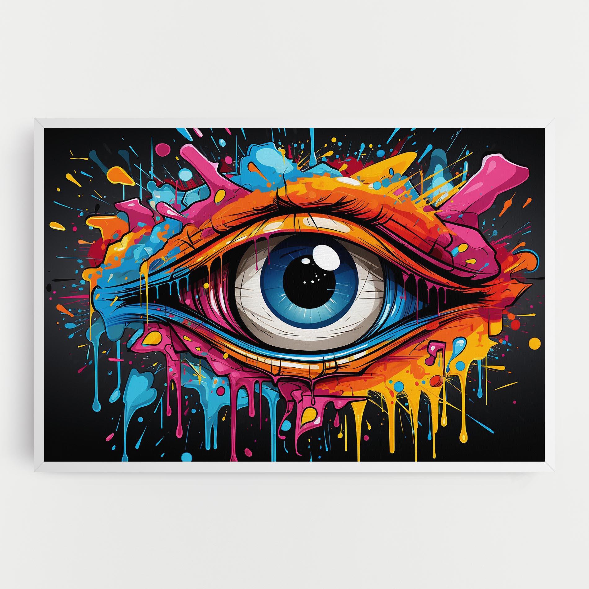 Vászonkép Graffitistyle Eye mockup 0