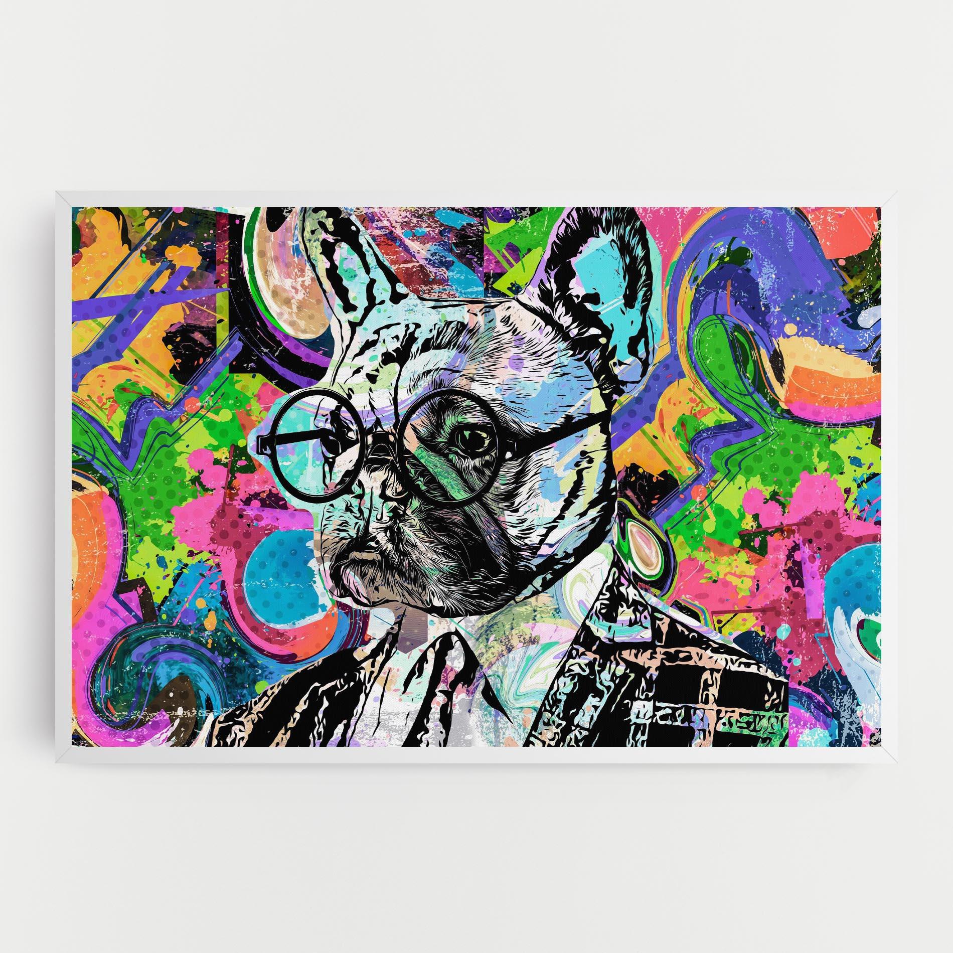 Vászonkép Graffity Bulldog mockup 0