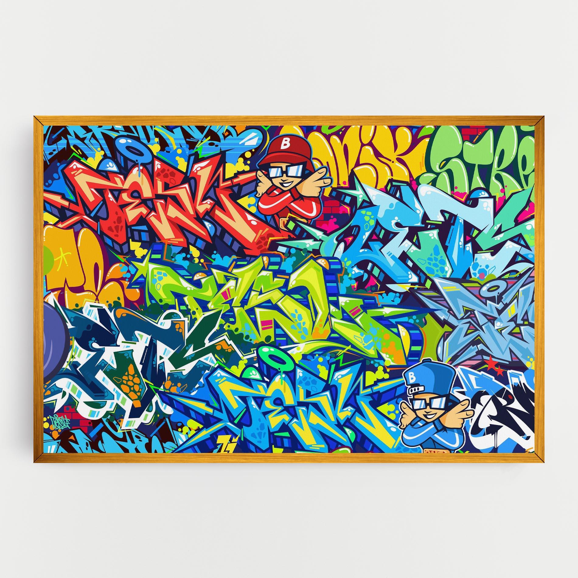 Vászonkép Colorful Graffiti mockup 0
