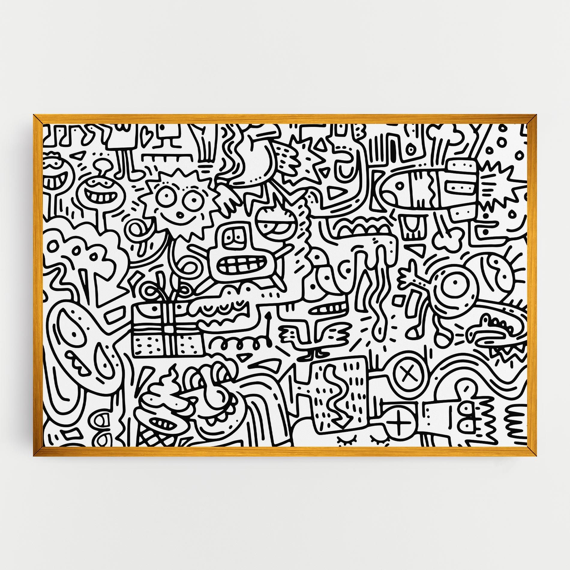 Doodle Black Line mockup 0