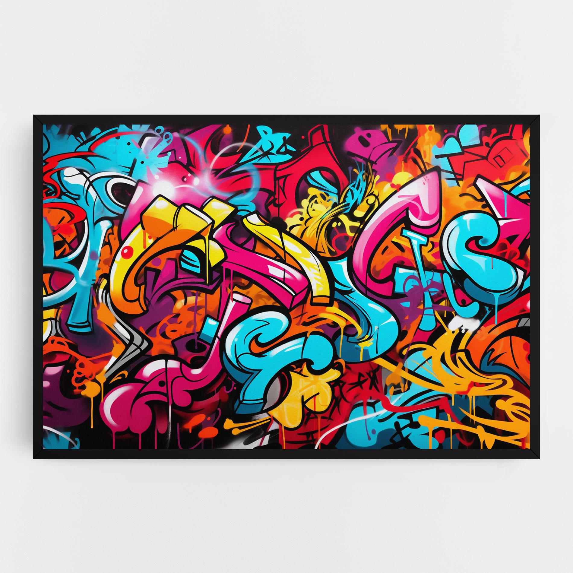 Vászonkép Abstract Graffiti mockup 0