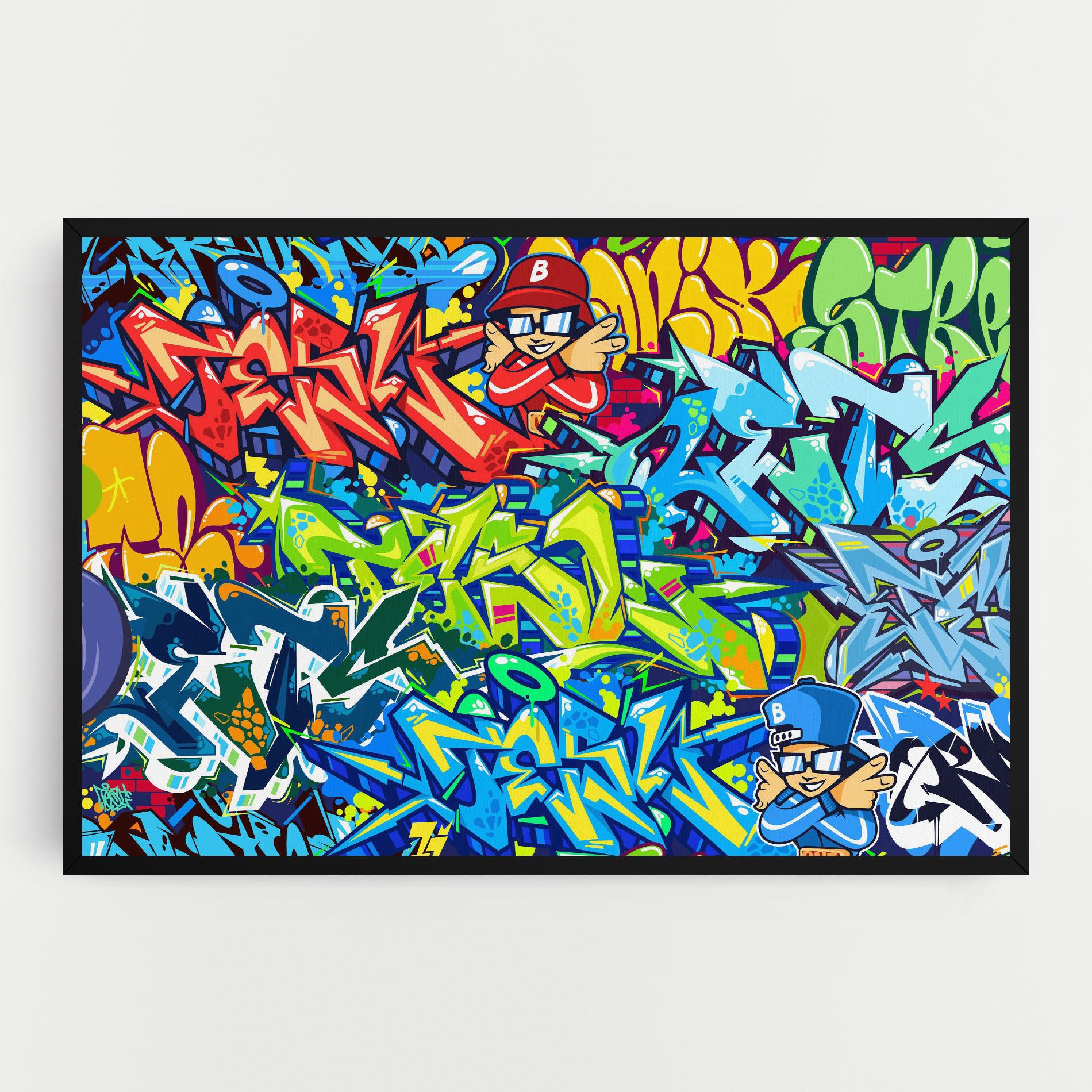 Vászonkép Colorful Graffiti mockup 0
