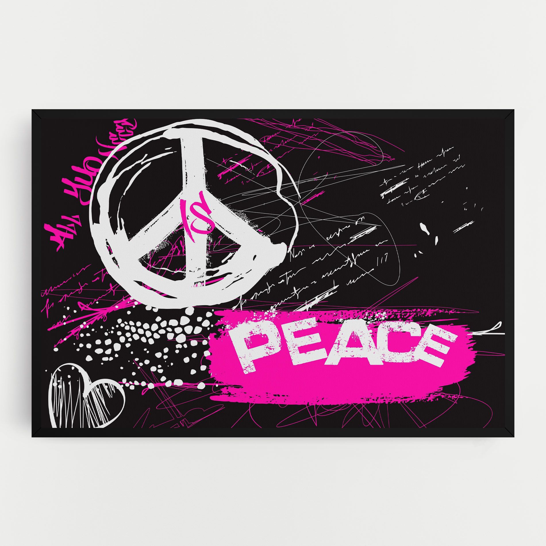 Graffiti Pink Peace mockup 0