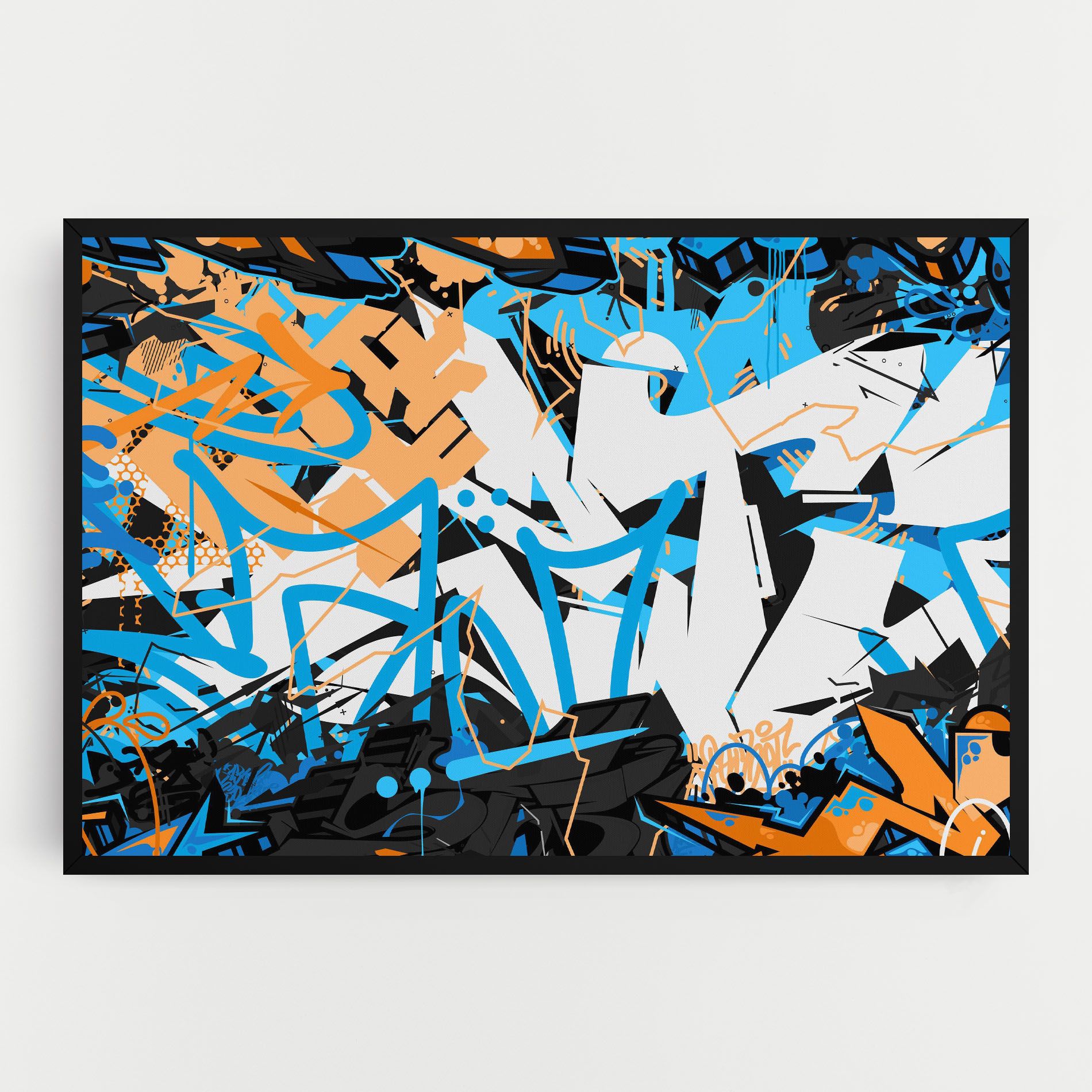 White Orange Graffiti mockup 0