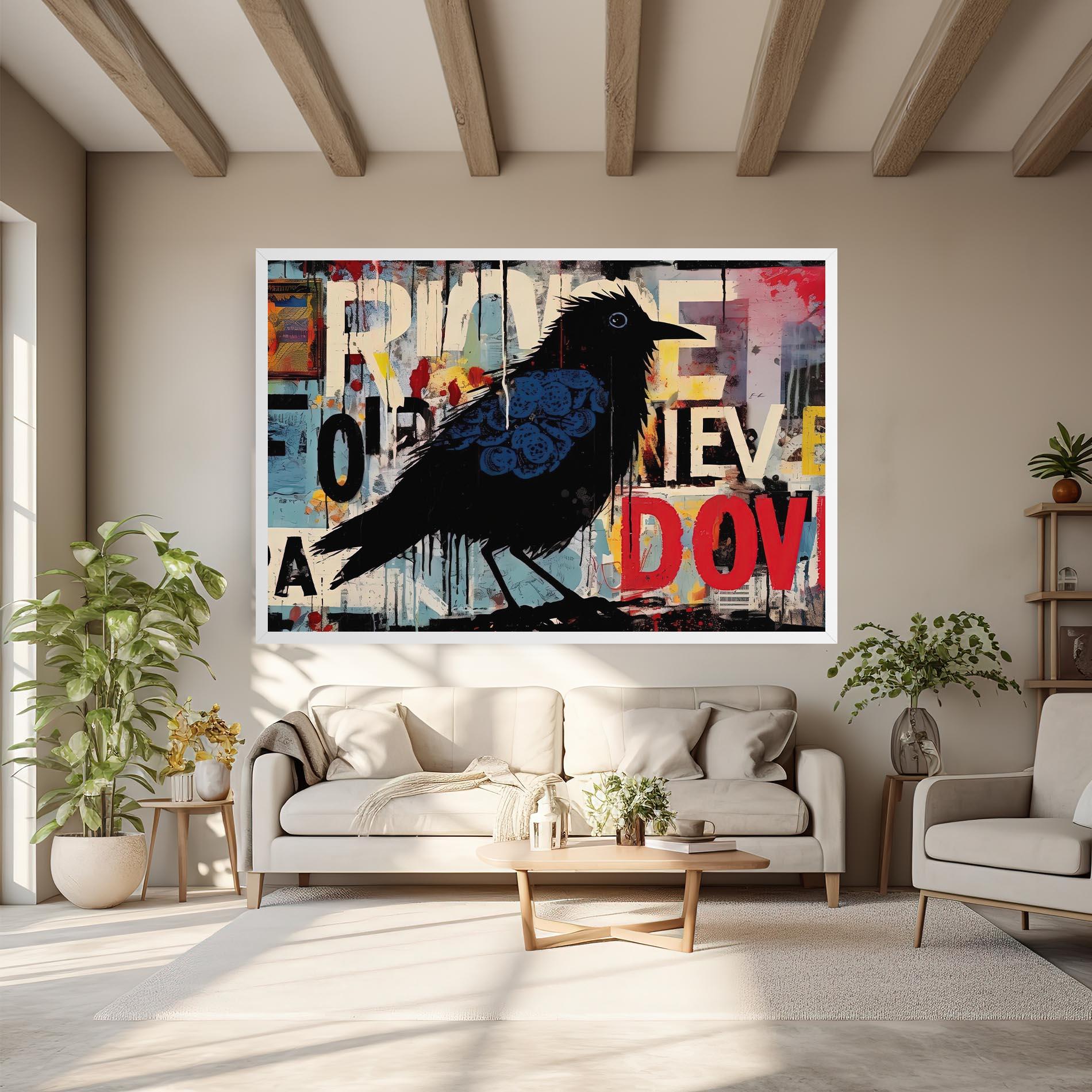 Vászonkép Bird Old Doodle mockup 6