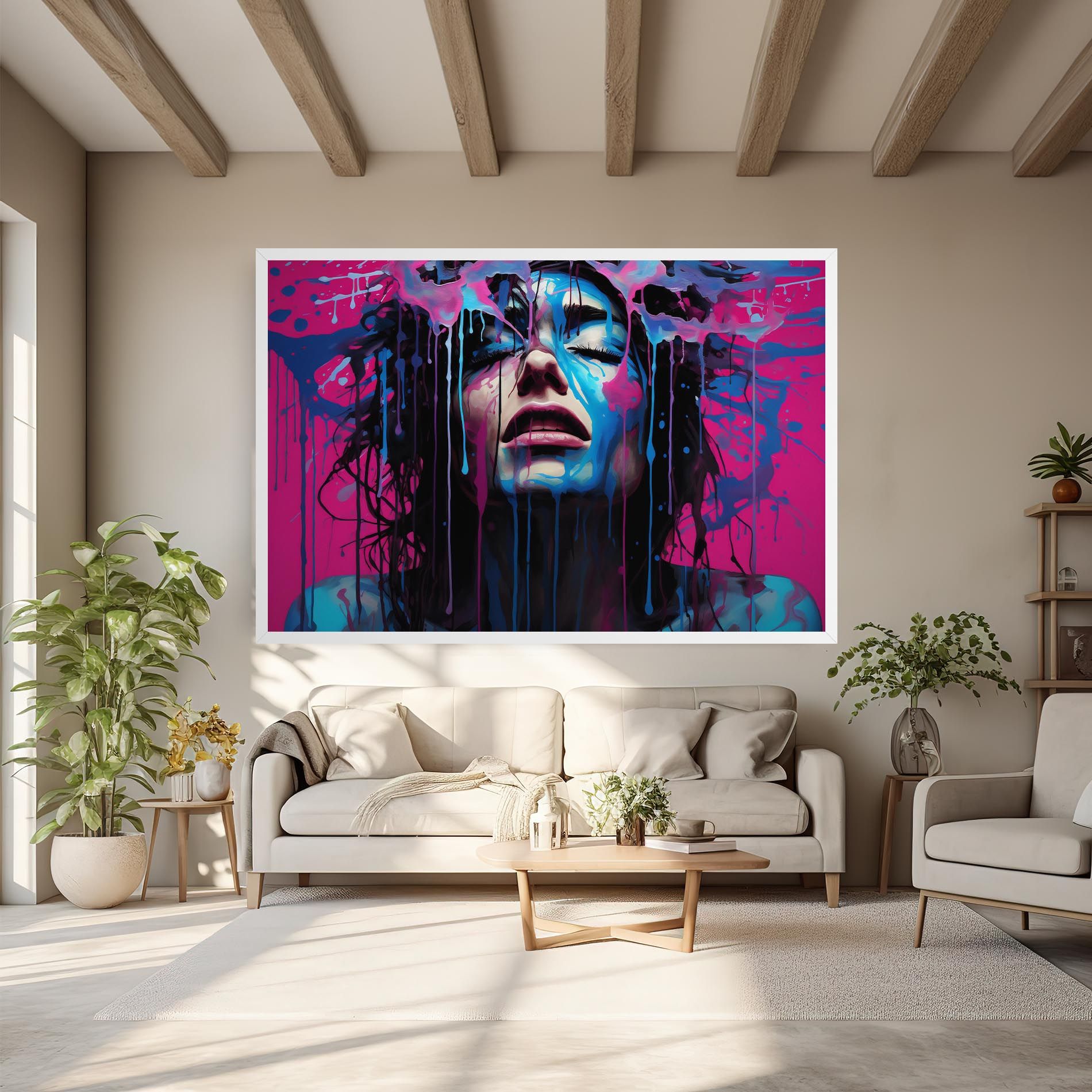 Blue Pink Woman mockup 6